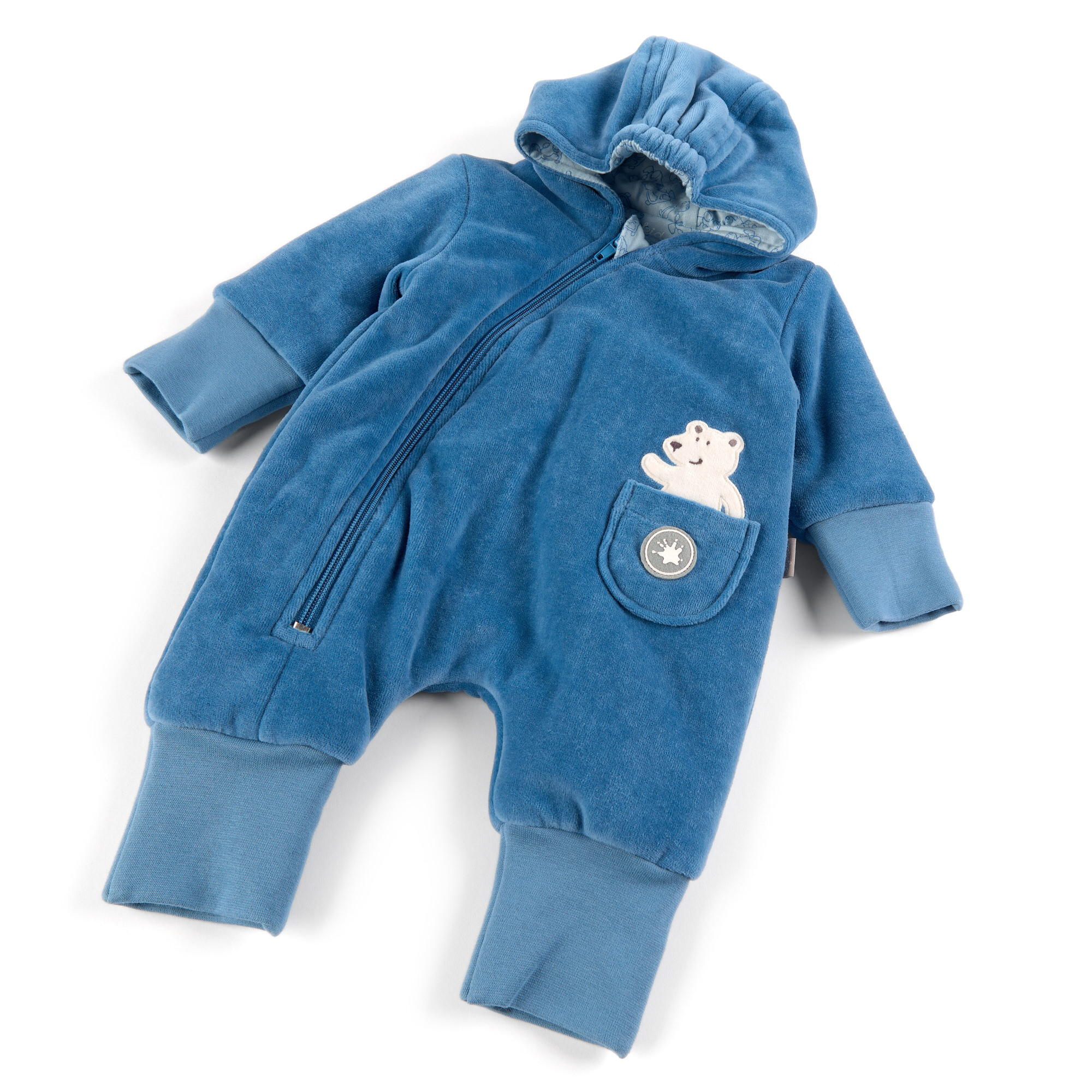 Blauer Baby Nickioverall, wattiert