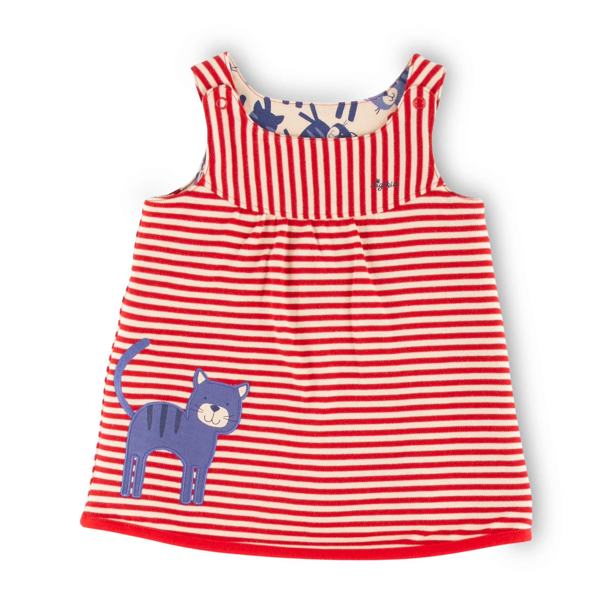 Reversible baby jumper dress Wild Cat