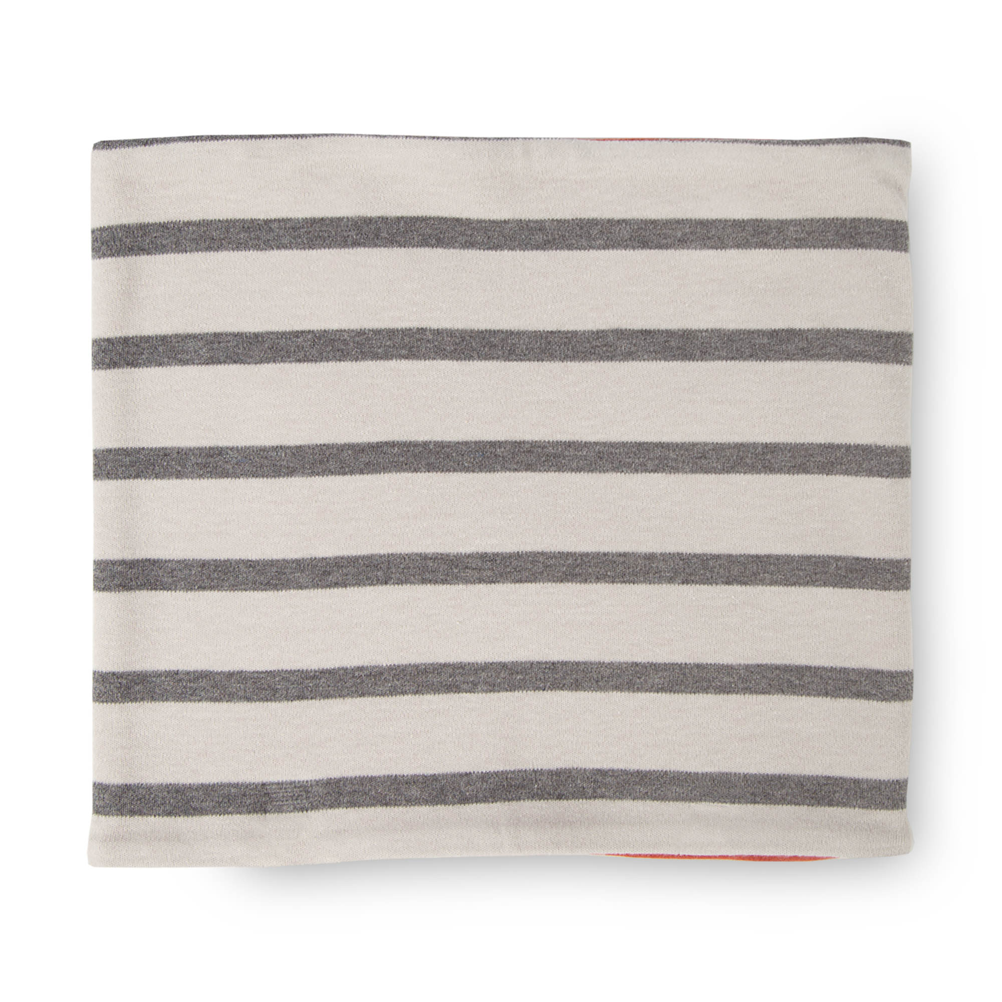 Reversible children's neck gaiter, grey striped/orange Reversible children's neck gaiter, grey striped/orange