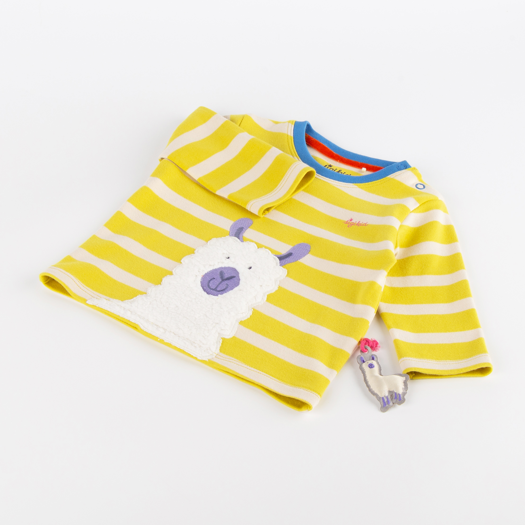 Lemon yellow baby long sleeve Tee Crazy Llama