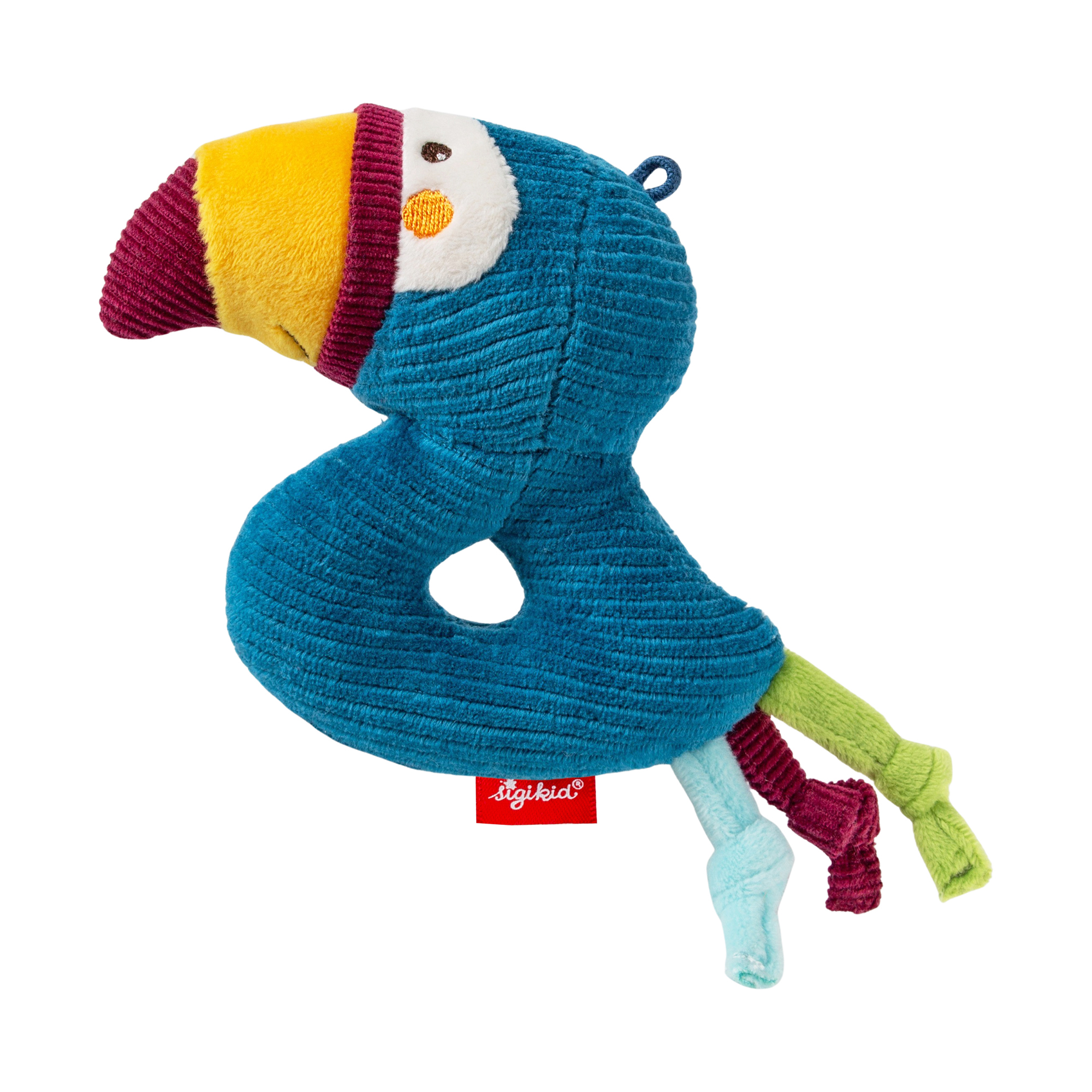 Baby rattle grasp soft toy toucan