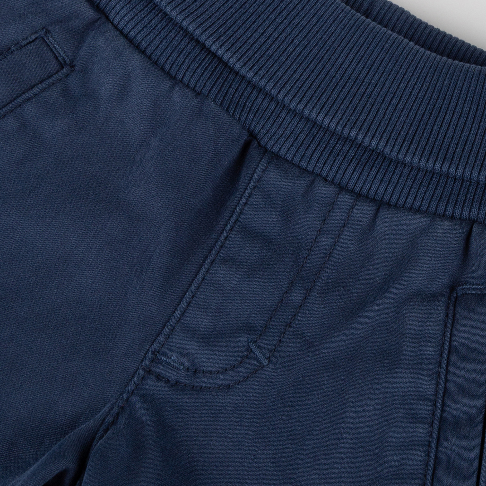 Baby Gabardine Bermuda Tiger & Löwe, dunkelblau