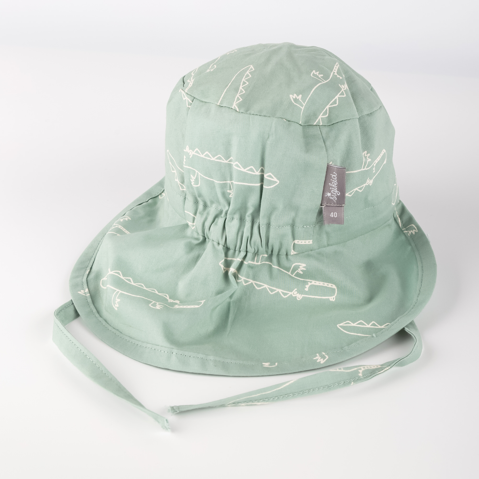 Peaked neck-flap baby sun hat Happy Crocodile Peaked neck-flap baby sun hat Happy Crocodile