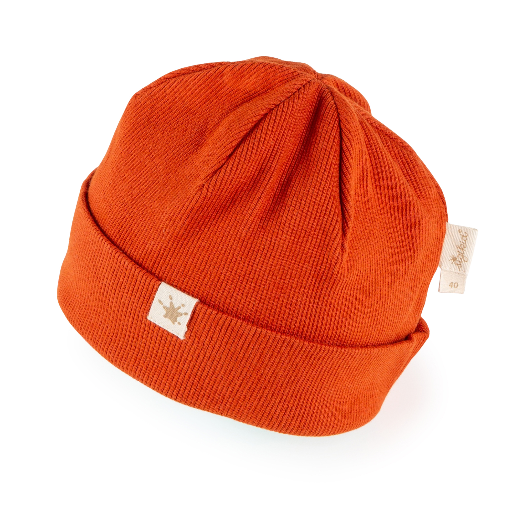 Baby Mütze Winterbär mit Aufschlag, rot