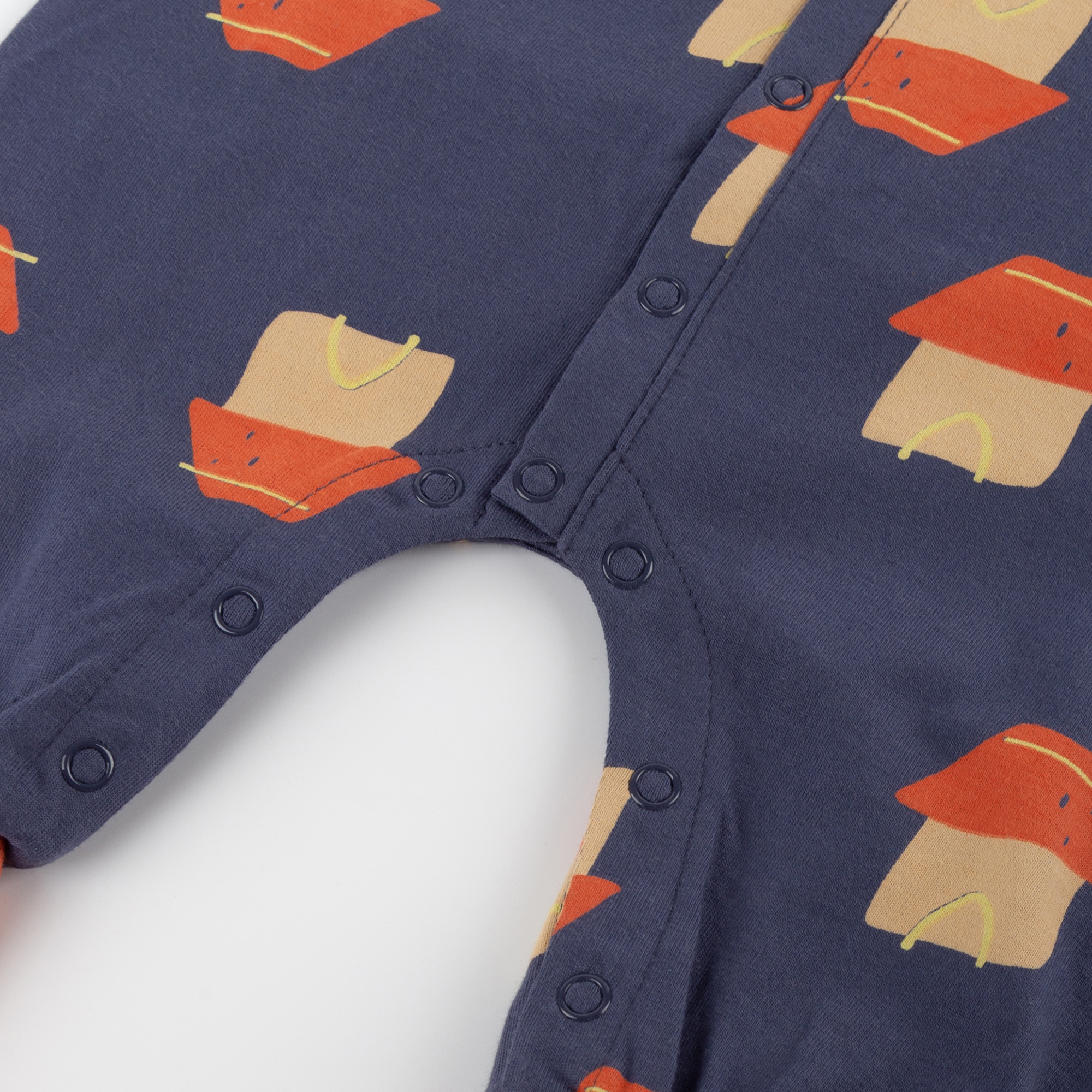 Baby long sleeve romper sleepsuit blue/red