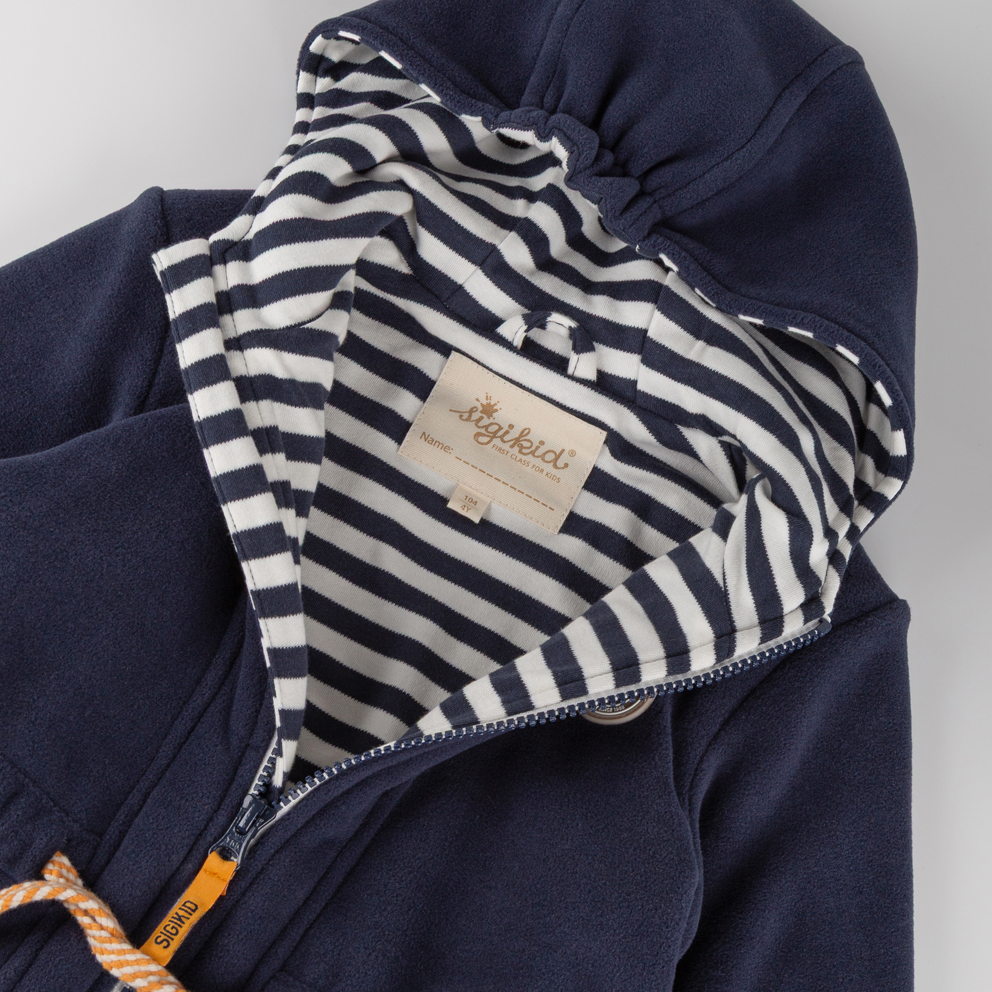 Kinder Fleecejacke Eule Curious Owl, dunkelblau