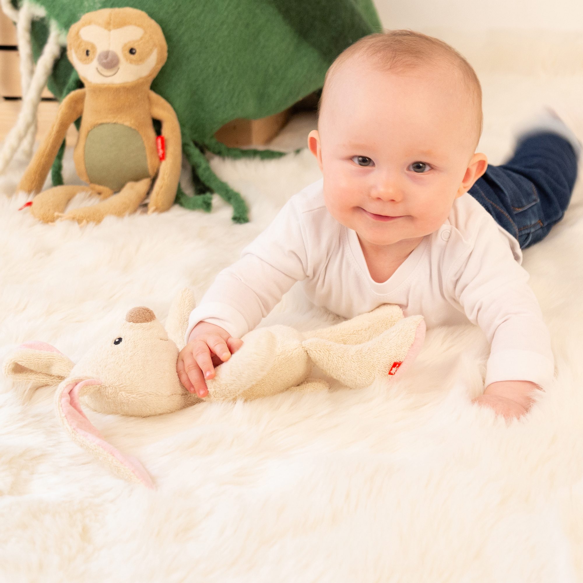 Soft toy bunny, cotton & kapok, Natural Friends