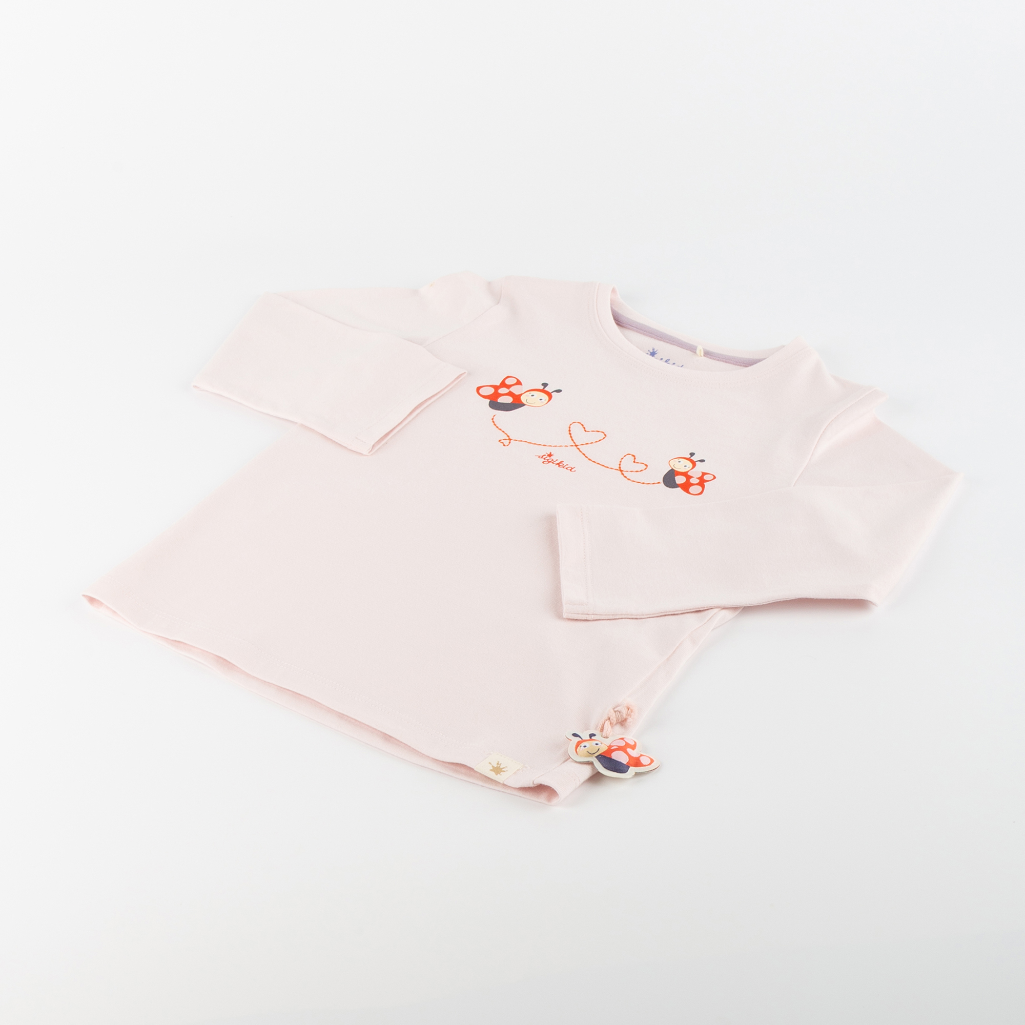 Kinder Langarmshirt Marienkäfer, hellrosa Kinder Langarmshirt Marienkäfer, hellrosa