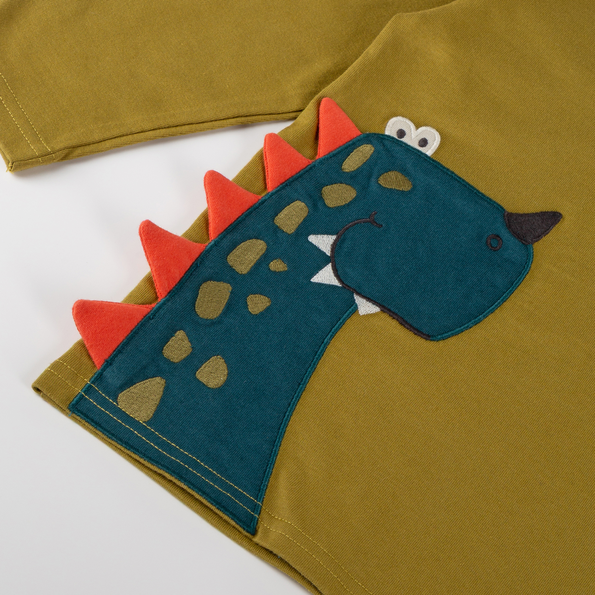 Children's long sleeve Tee khaki, Dino Fun