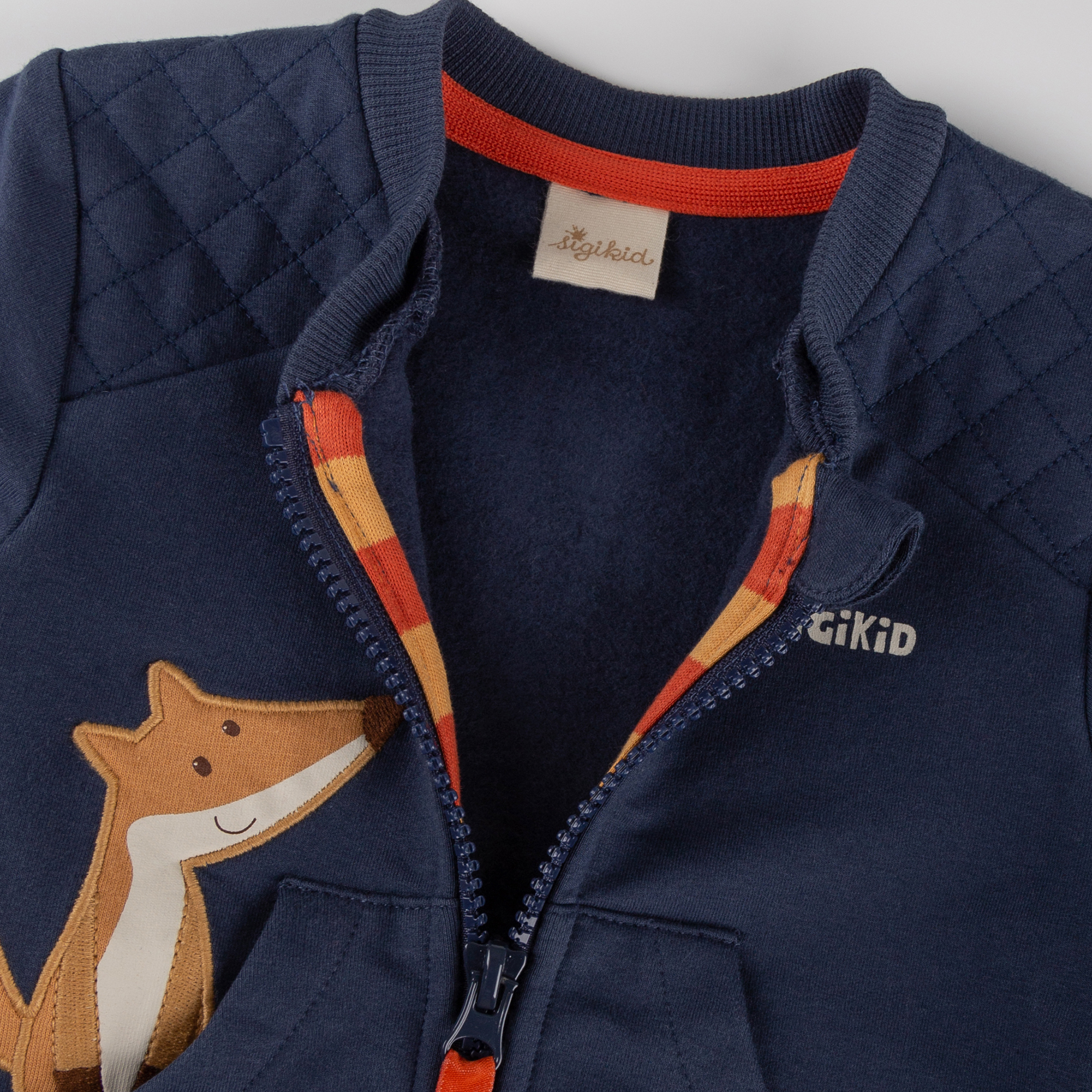Baby college sweat jacket Wild Fox, dark blue