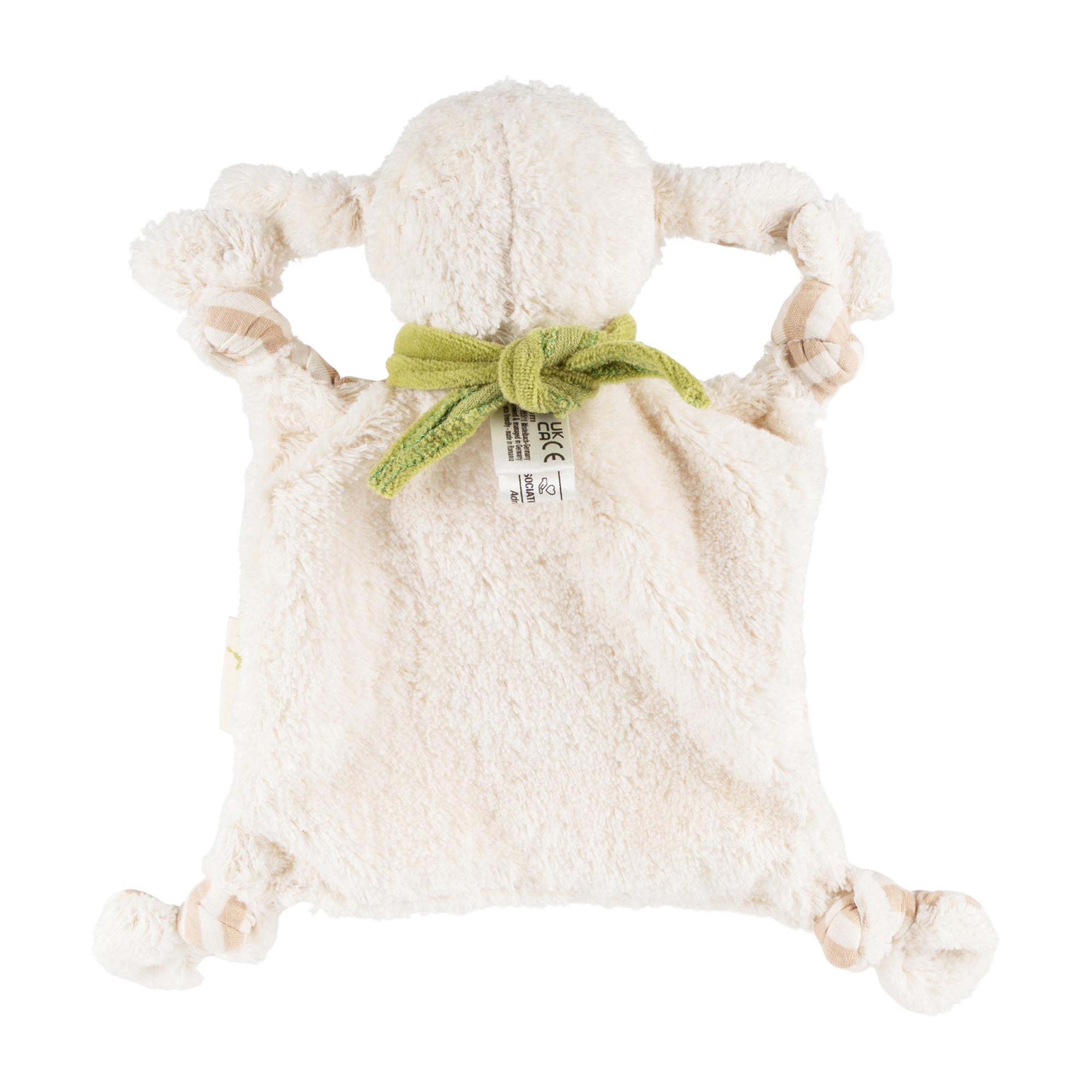 Baby comforter blankie sheep, organic cotton & virgin wool, Pure Collection
