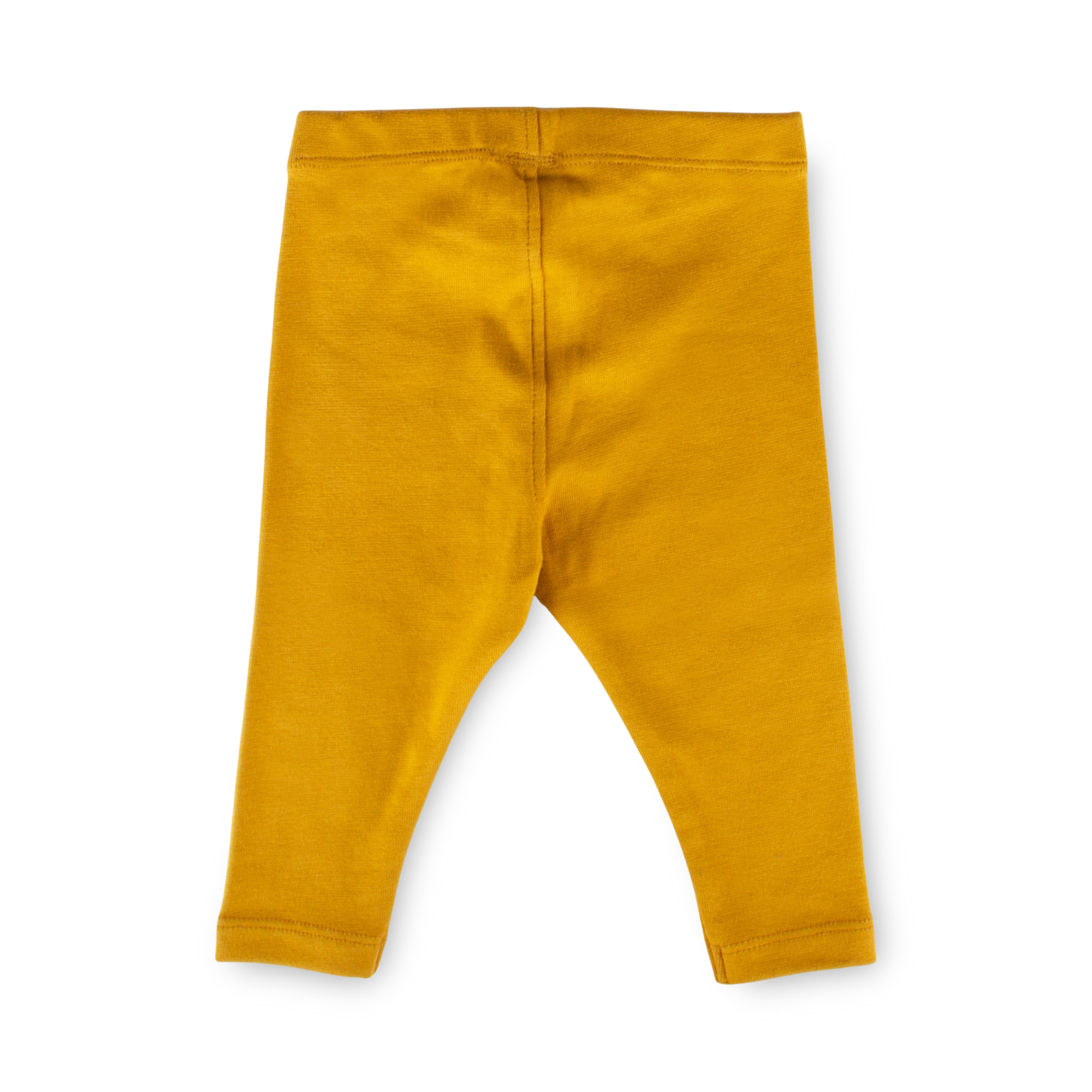 Baby rib knit leggings, yellow
