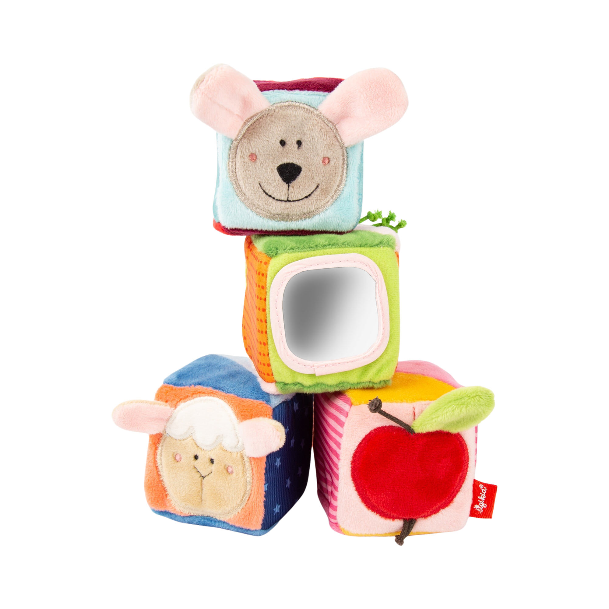 Rattle squeaker soft toy cube dice set Rattle squeaker soft toy cube dice set
