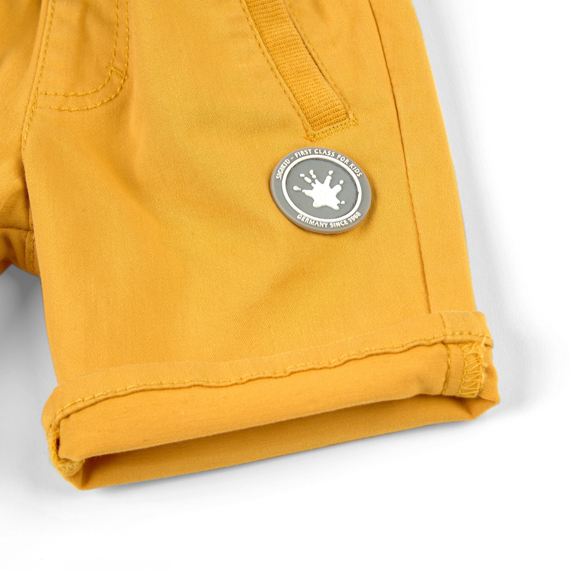 Baby gabardine bermuda shorts, honey yellow