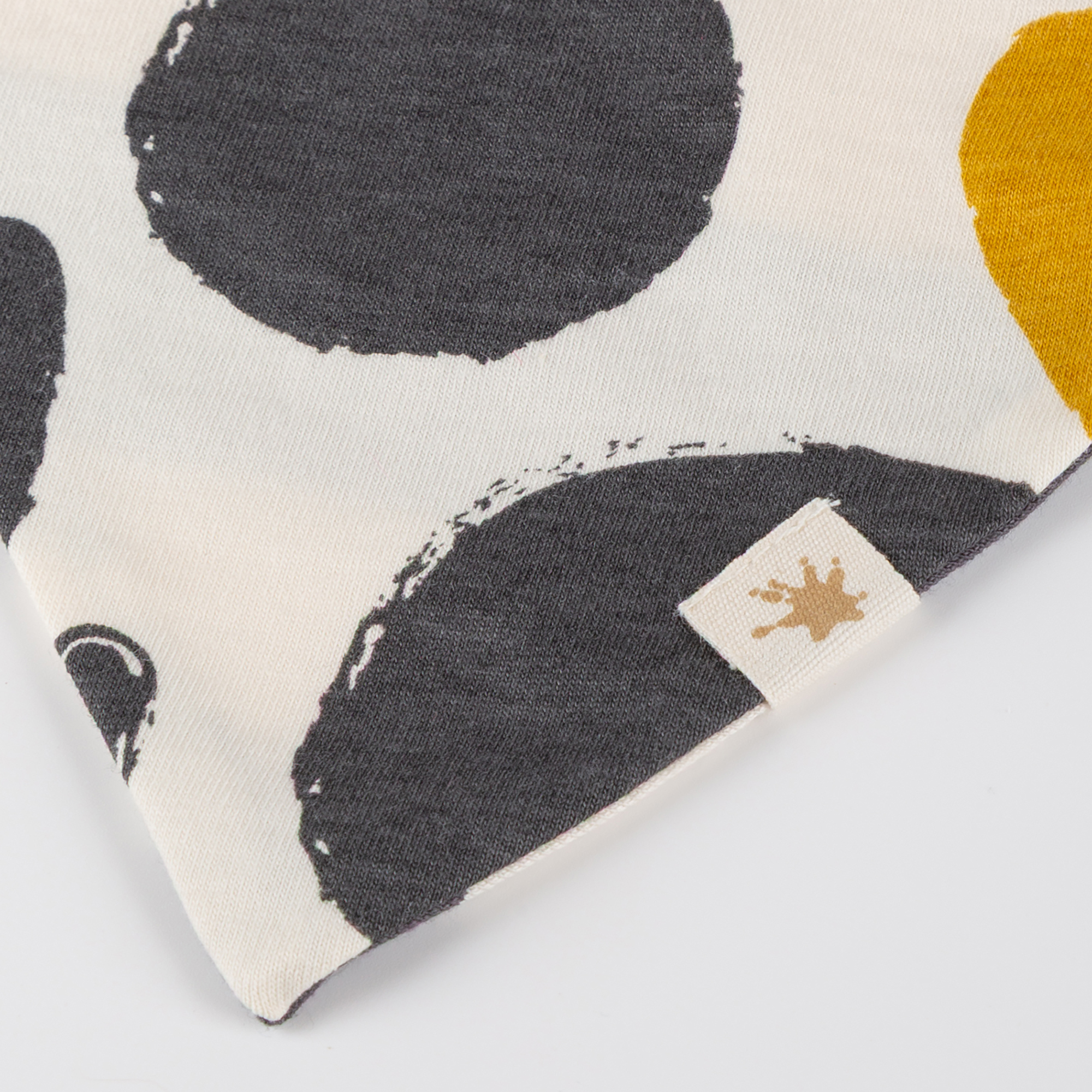 Reversible baby bandana bib Snow Bunny