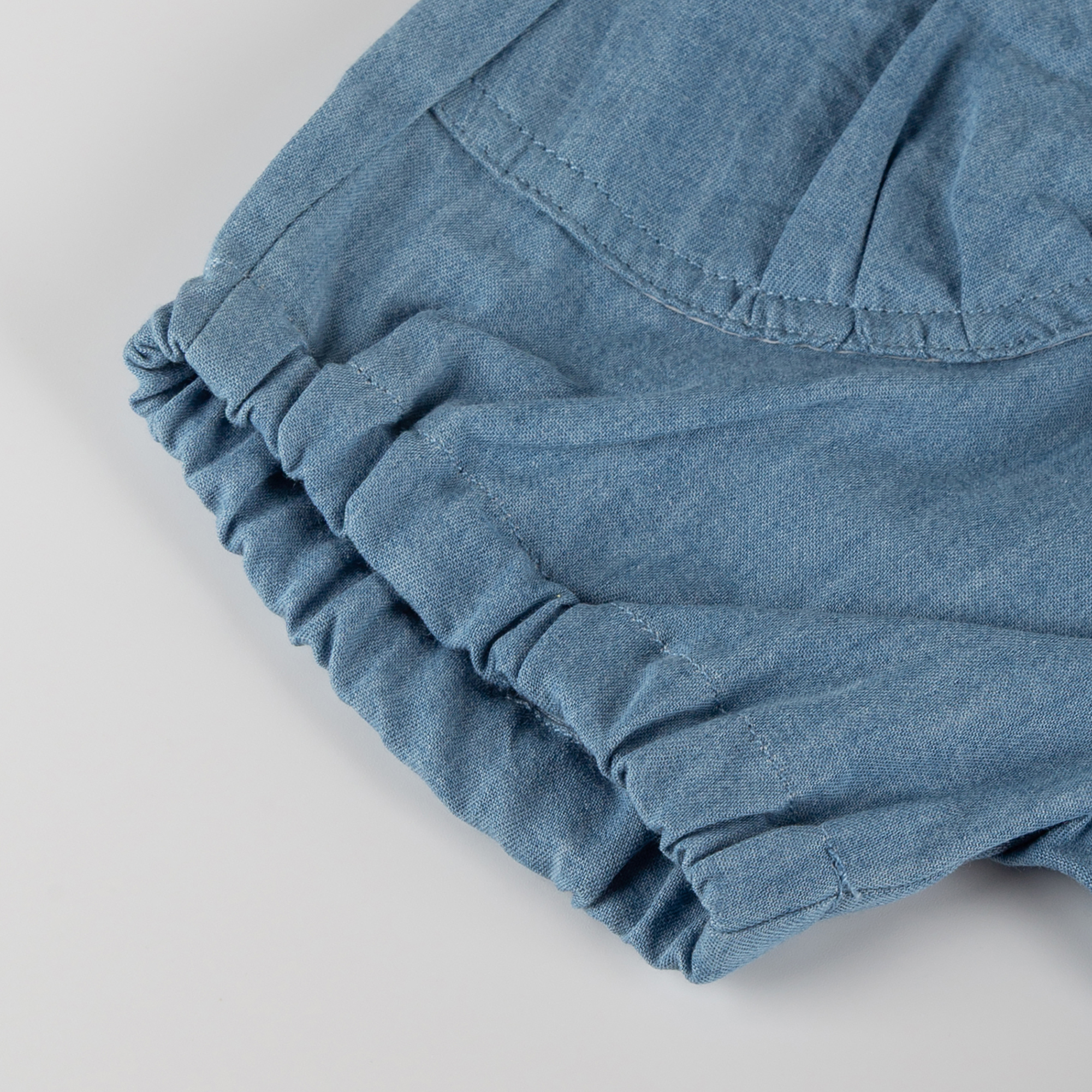 Light blue baby chambray shorts