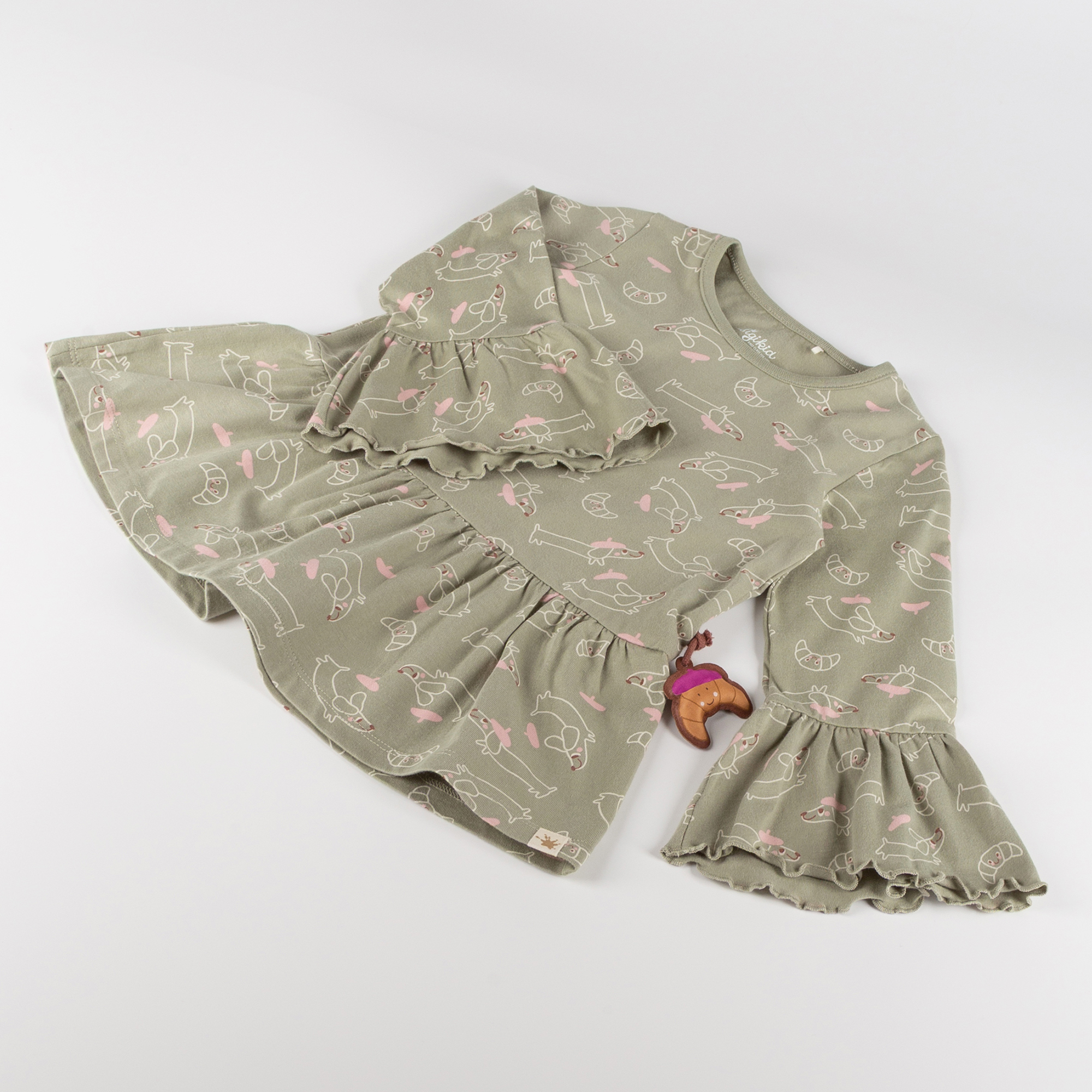Kinder Longshirt Tunika mit Volants, Petit Croissant