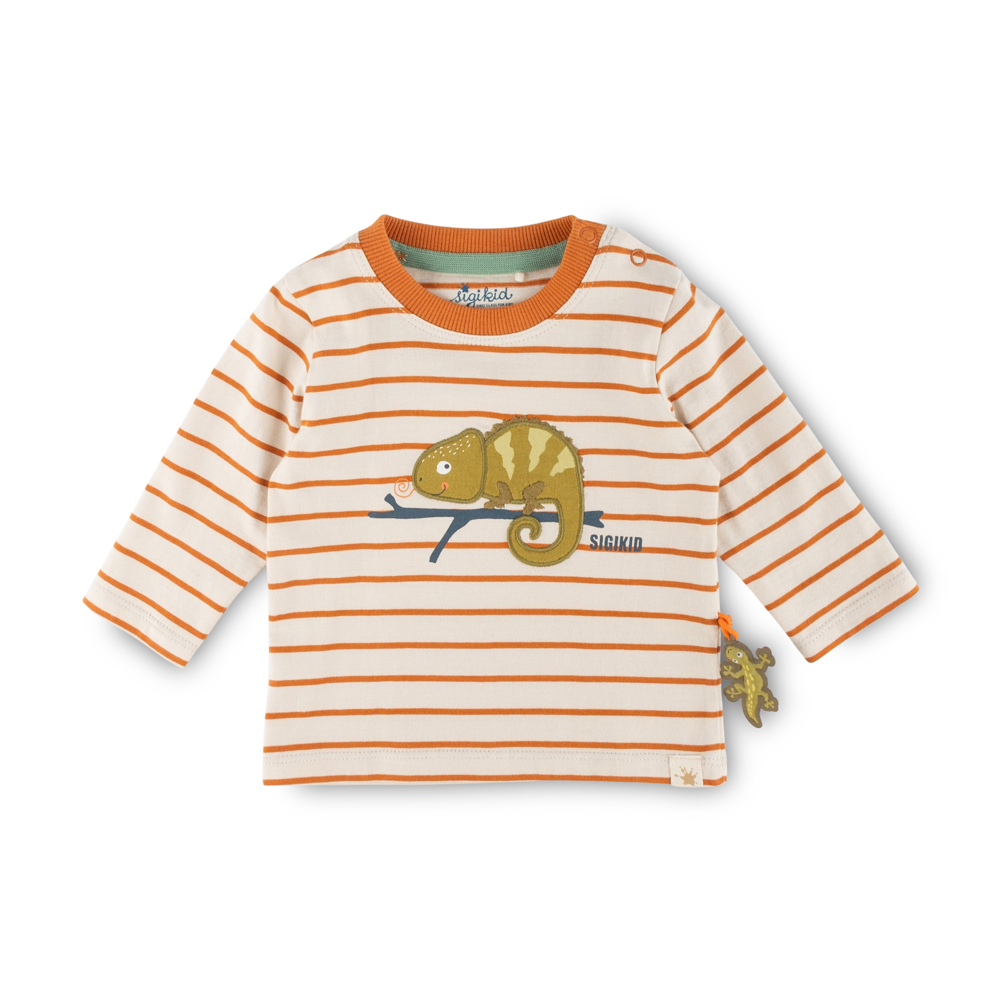 Striped baby long sleeve Tee chameleon, Jungle