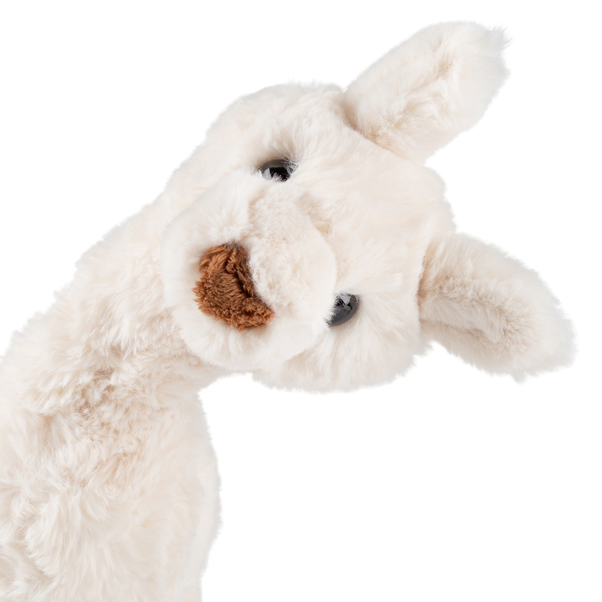 Silky soft plush toy alpaca, white