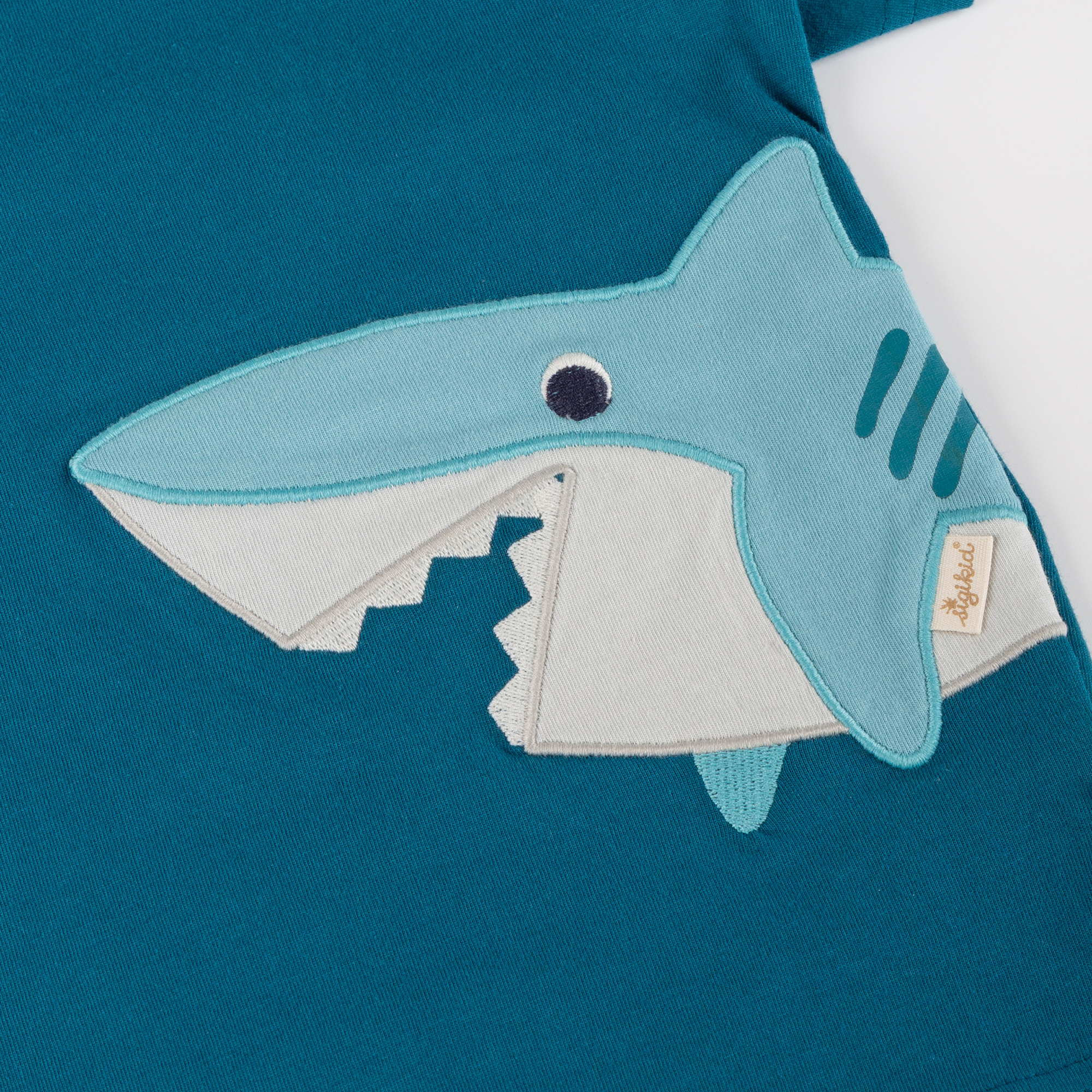 Children's T-shirt shark, Blue & Bright