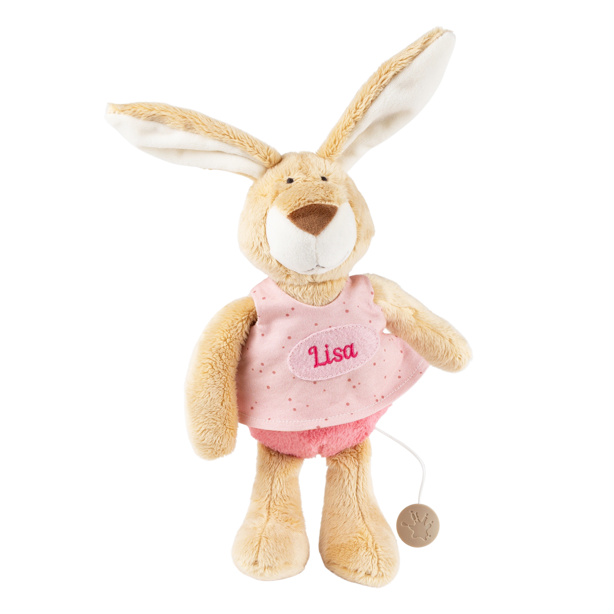 Personalised musical bunny for baby girls