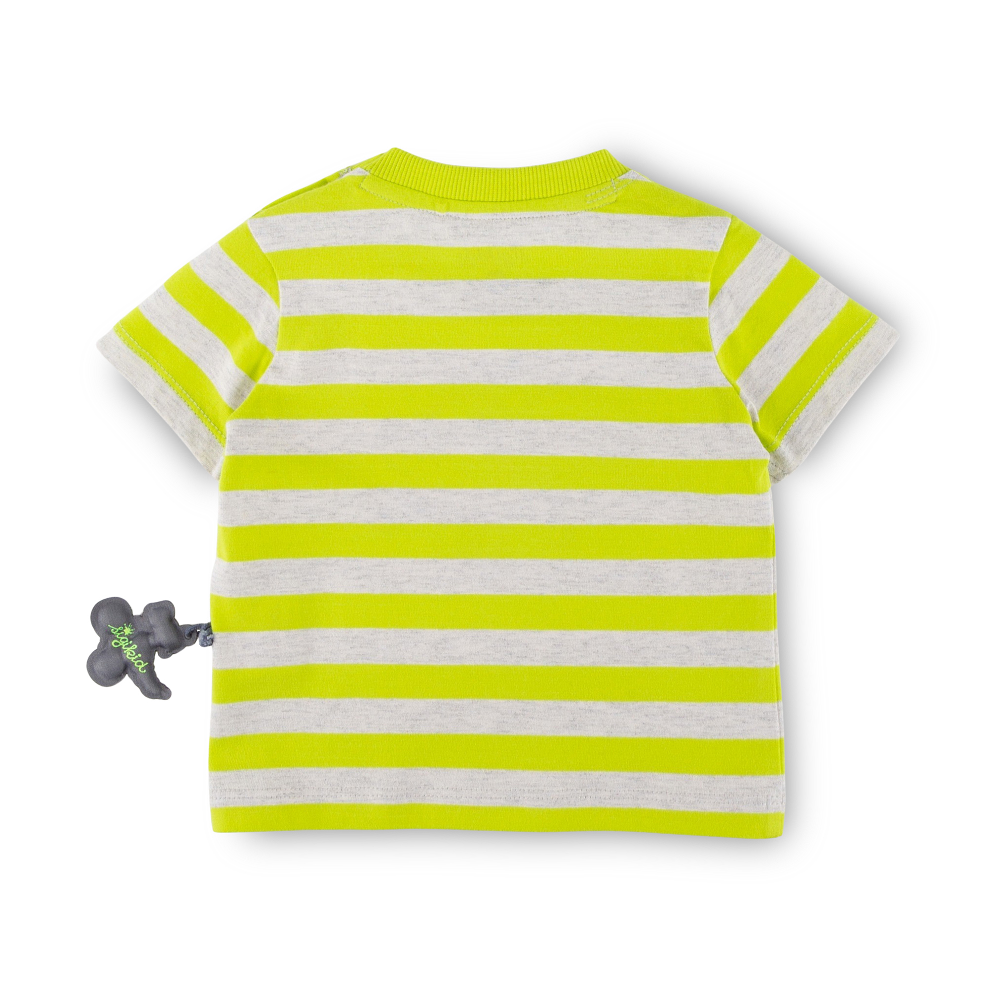 Baby T-Shirt Sporty Dino, gelb-weiß gestreift Baby T-Shirt Sporty Dino, gelb-weiß gestreift