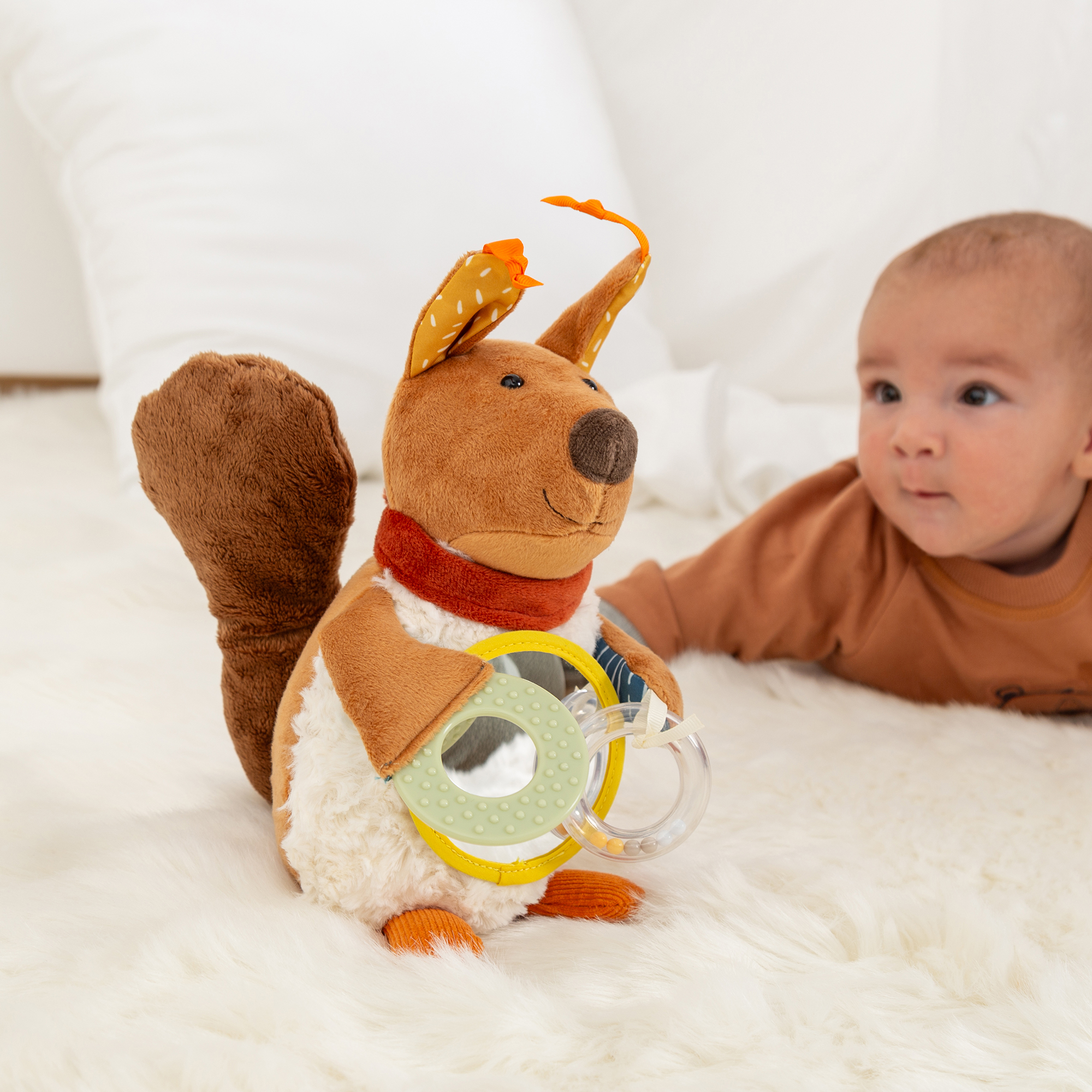 Baby activity plush toy squirrel