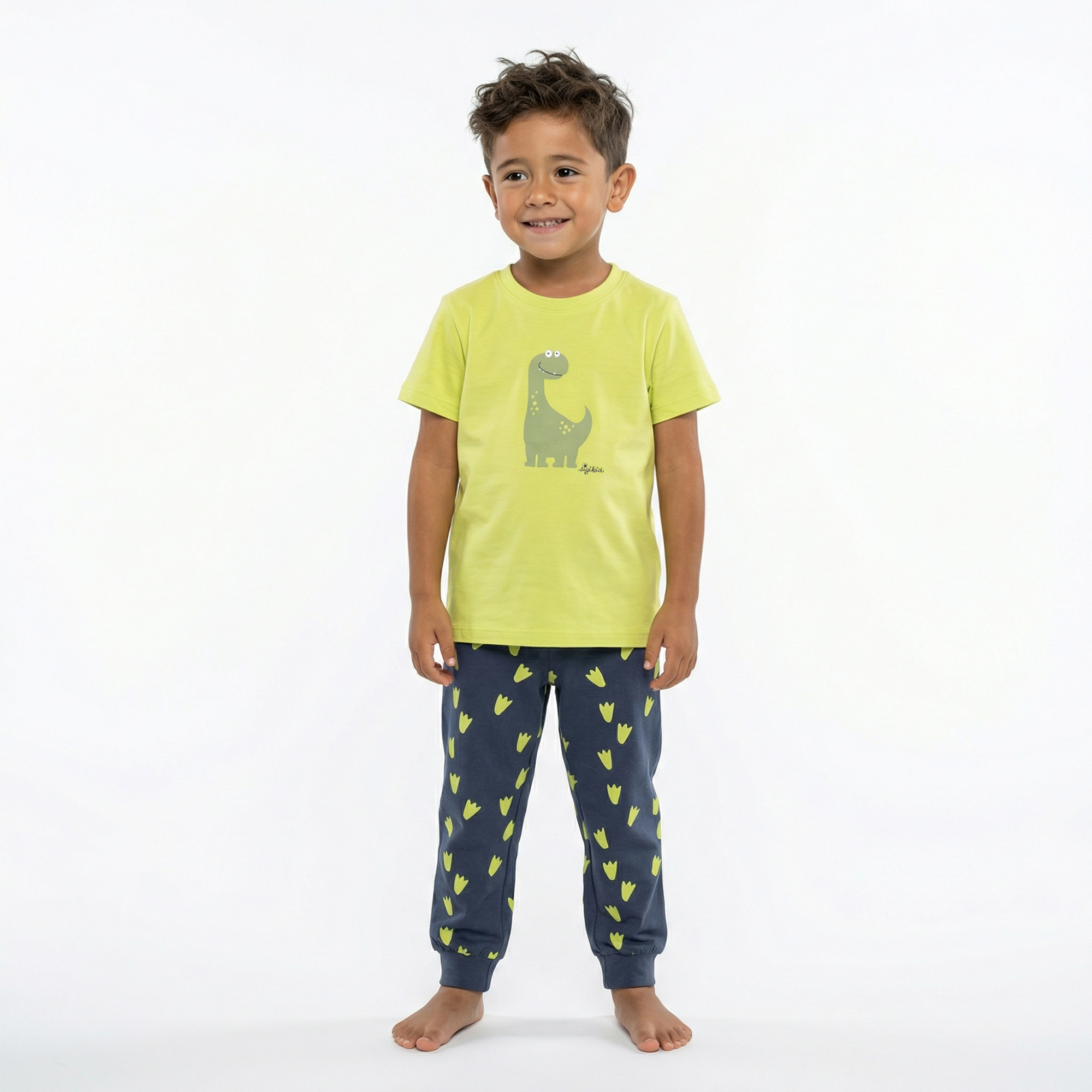 Children's short-sleeved pajamas dinosaur