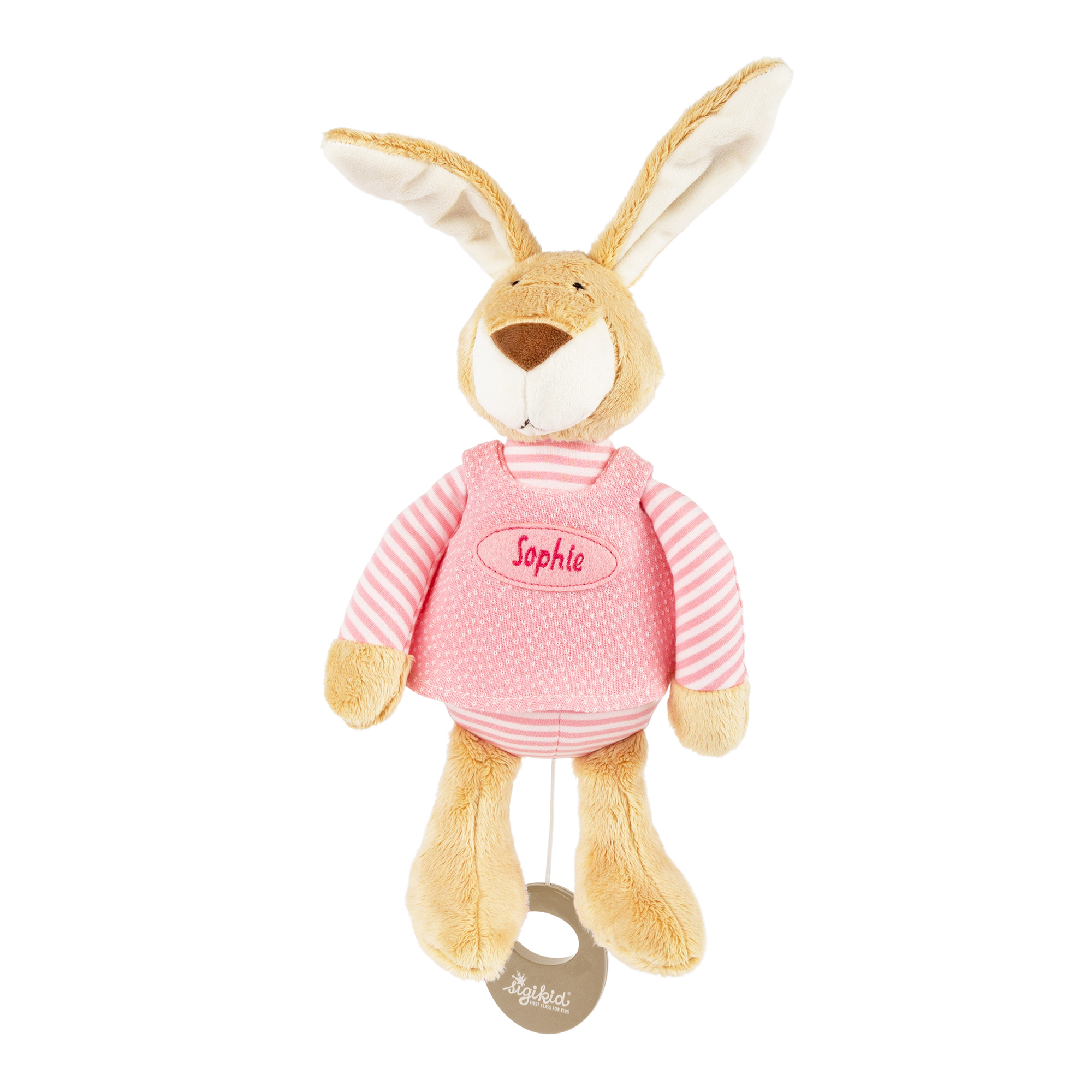 Personalised musical bunny for baby girls Personalised musical bunny for baby girls