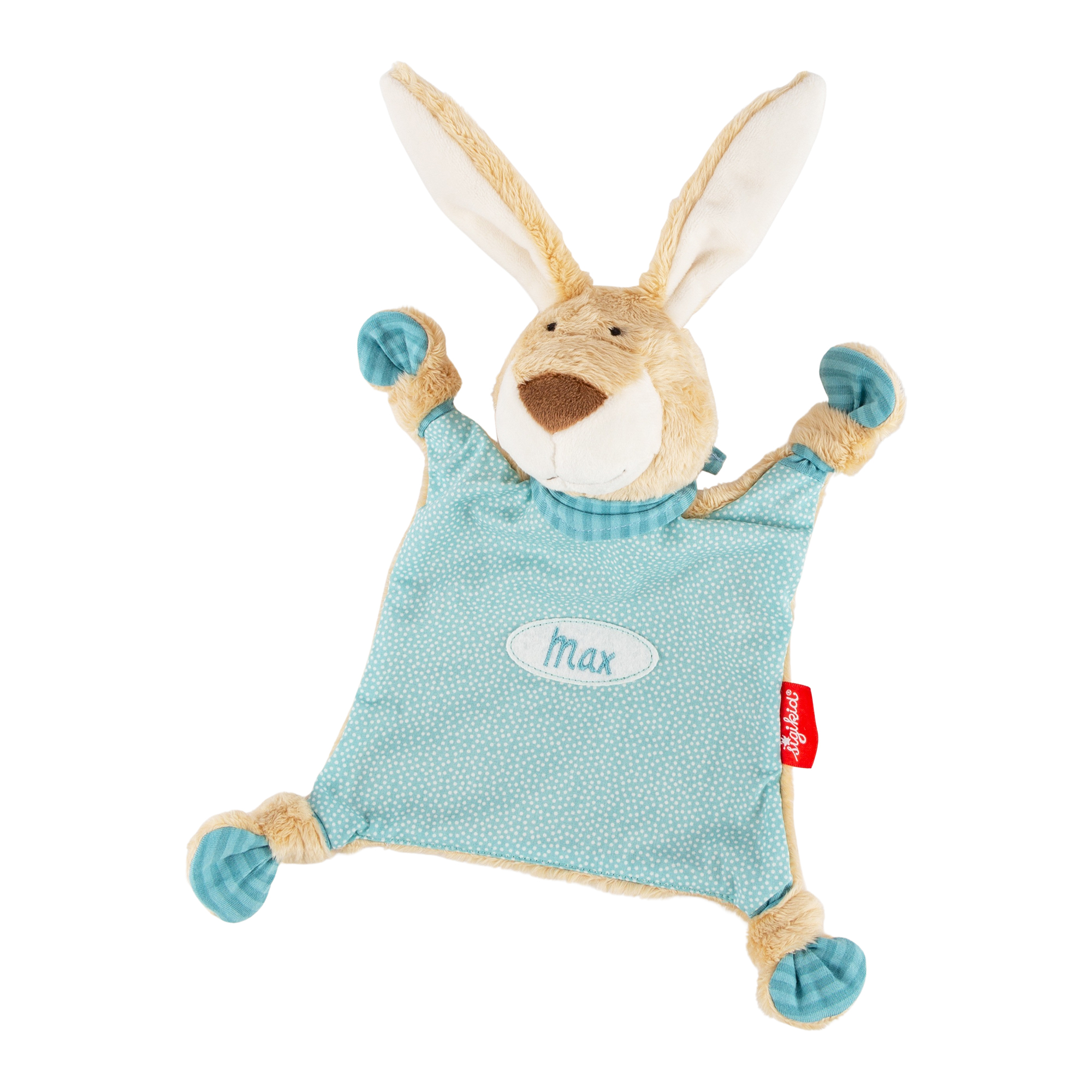 Individualised baby blankie rabbit, blue