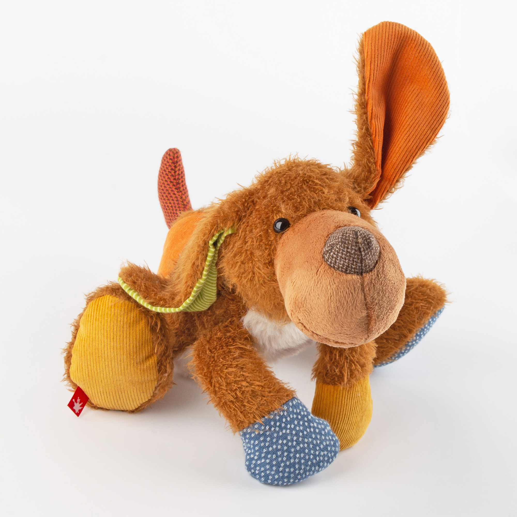 Floppy-eared plush dog, Patchwork Sweety