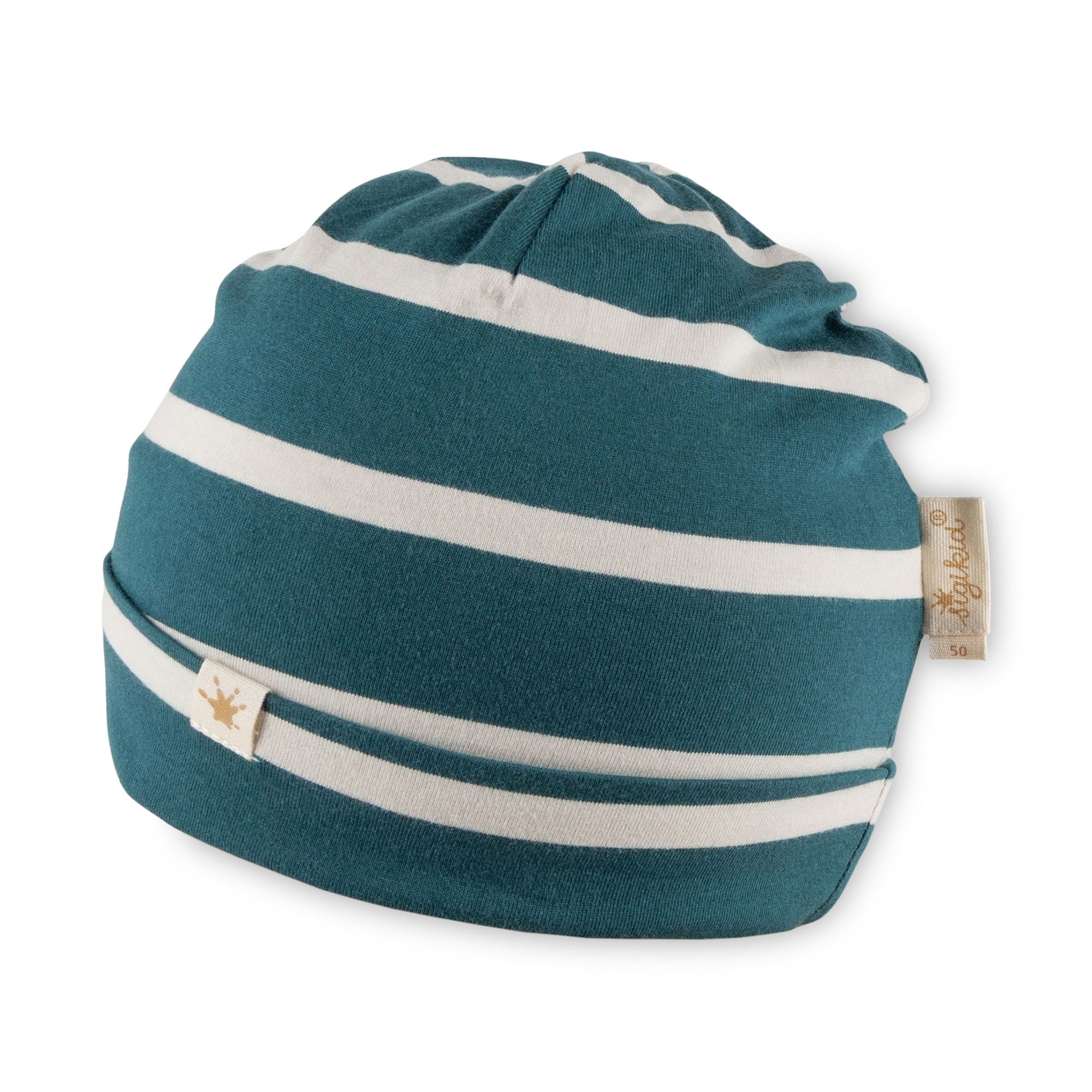 Striped children's beanie hat, Dino Fun