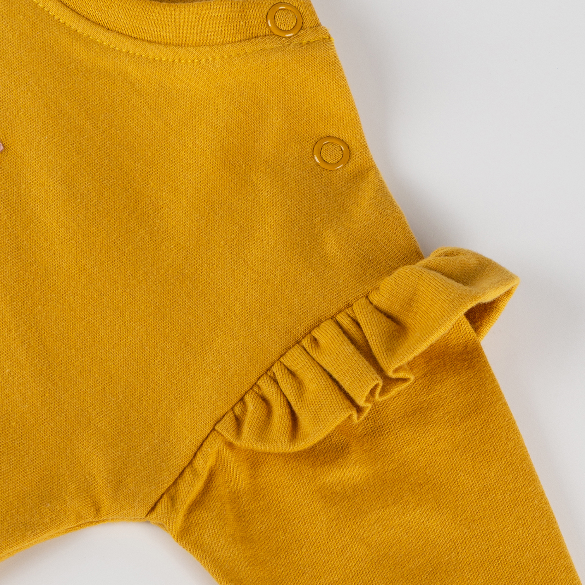 Baby long sleeve Tee owl, shoulder frills