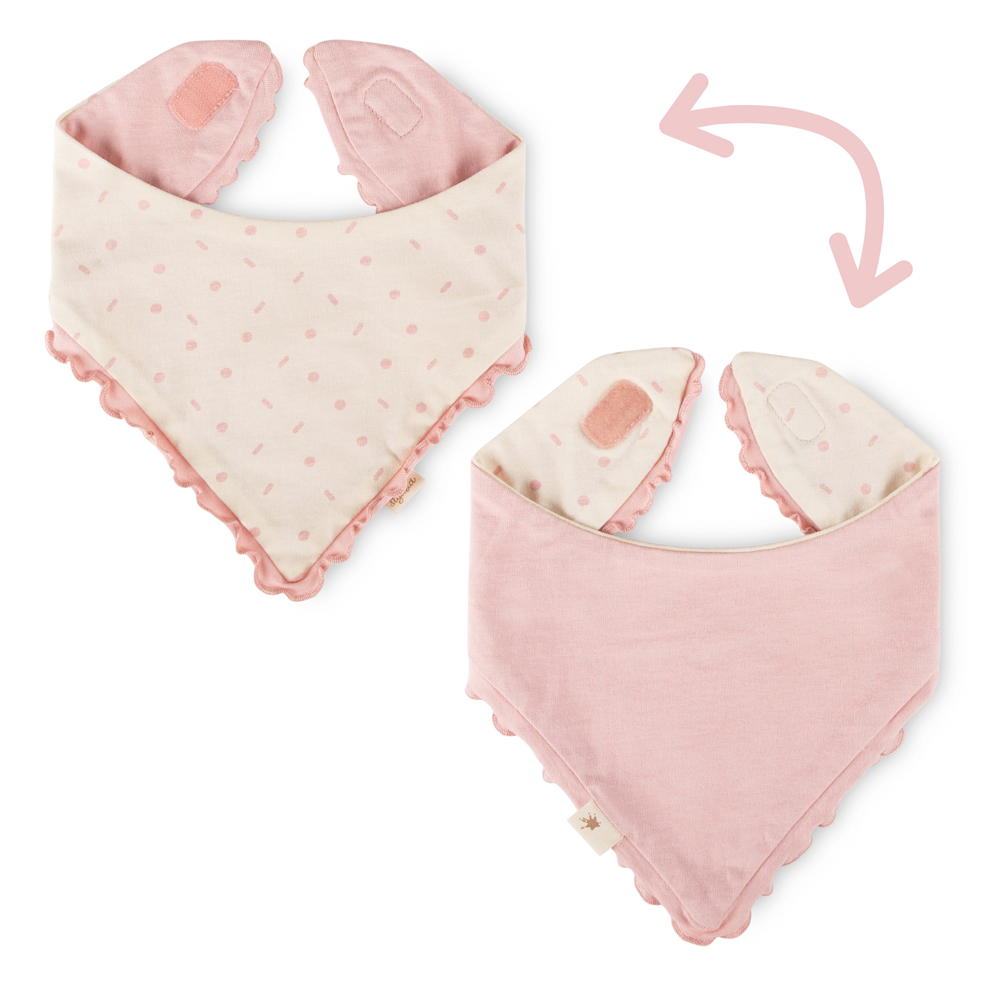 Reversible baby bandana bib Petit Croissant