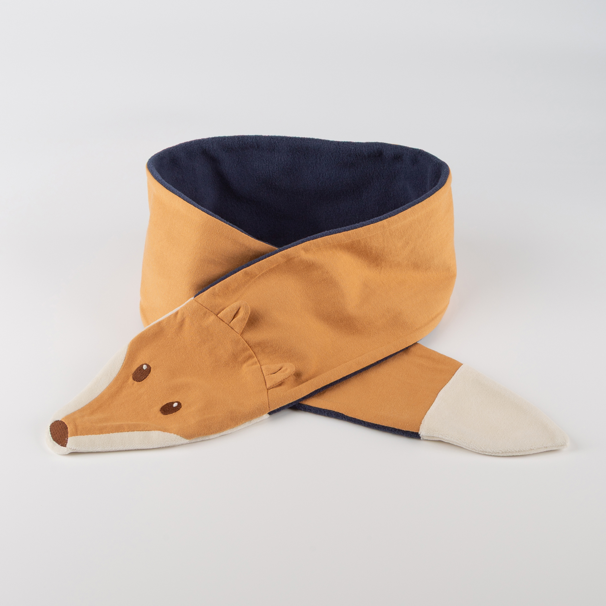 Children's scarf Wild Fox, fleece lining