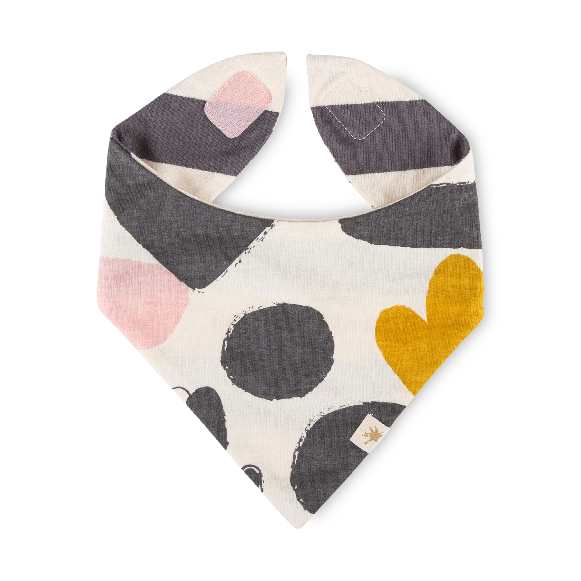 Reversible baby bandana bib Snow Bunny