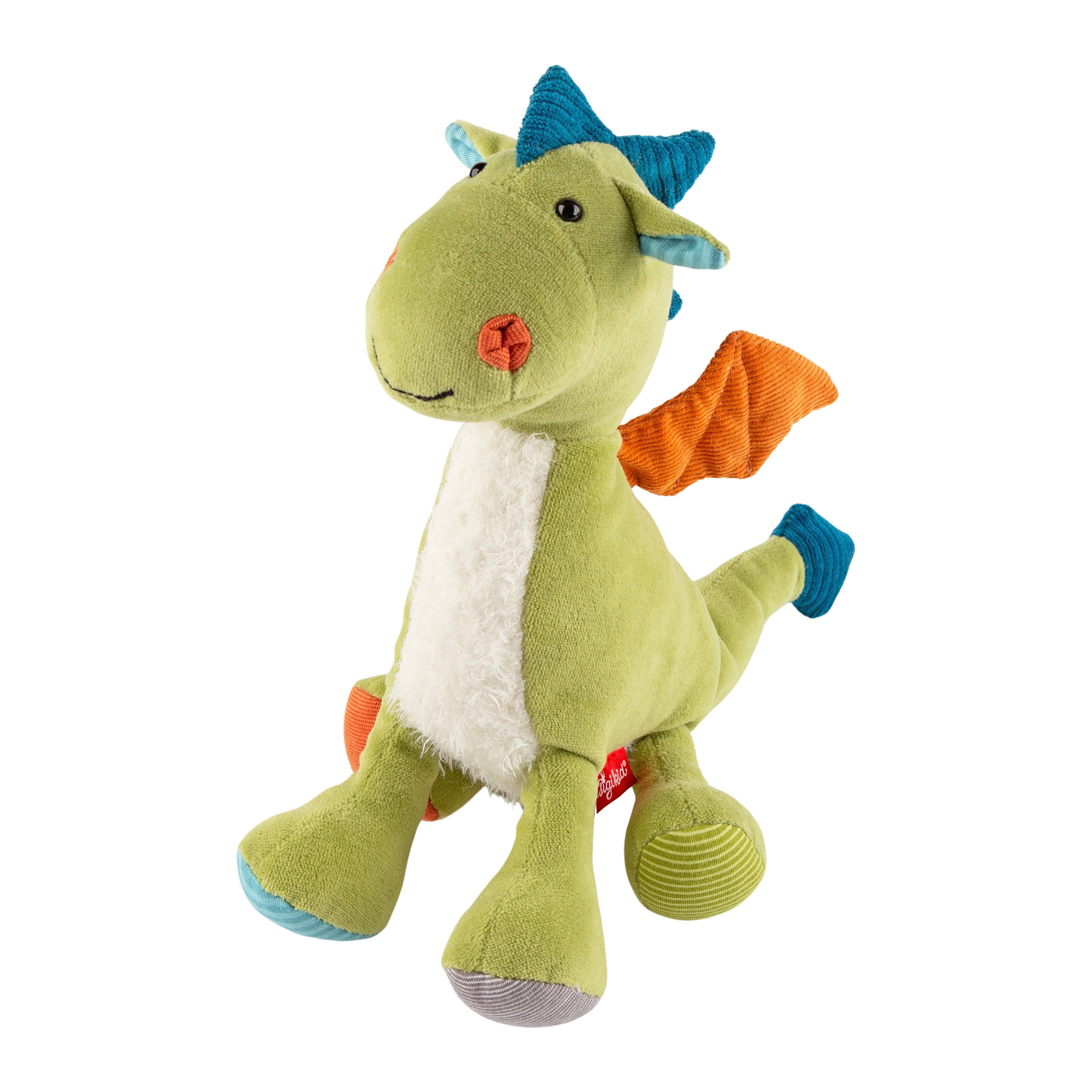 Kuscheltier Drache grün, Patchwork Sweety