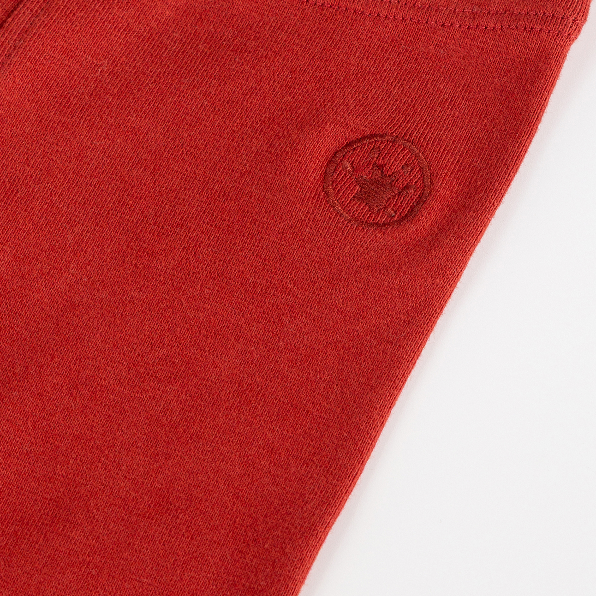 Baby rib knit leggings, orange red