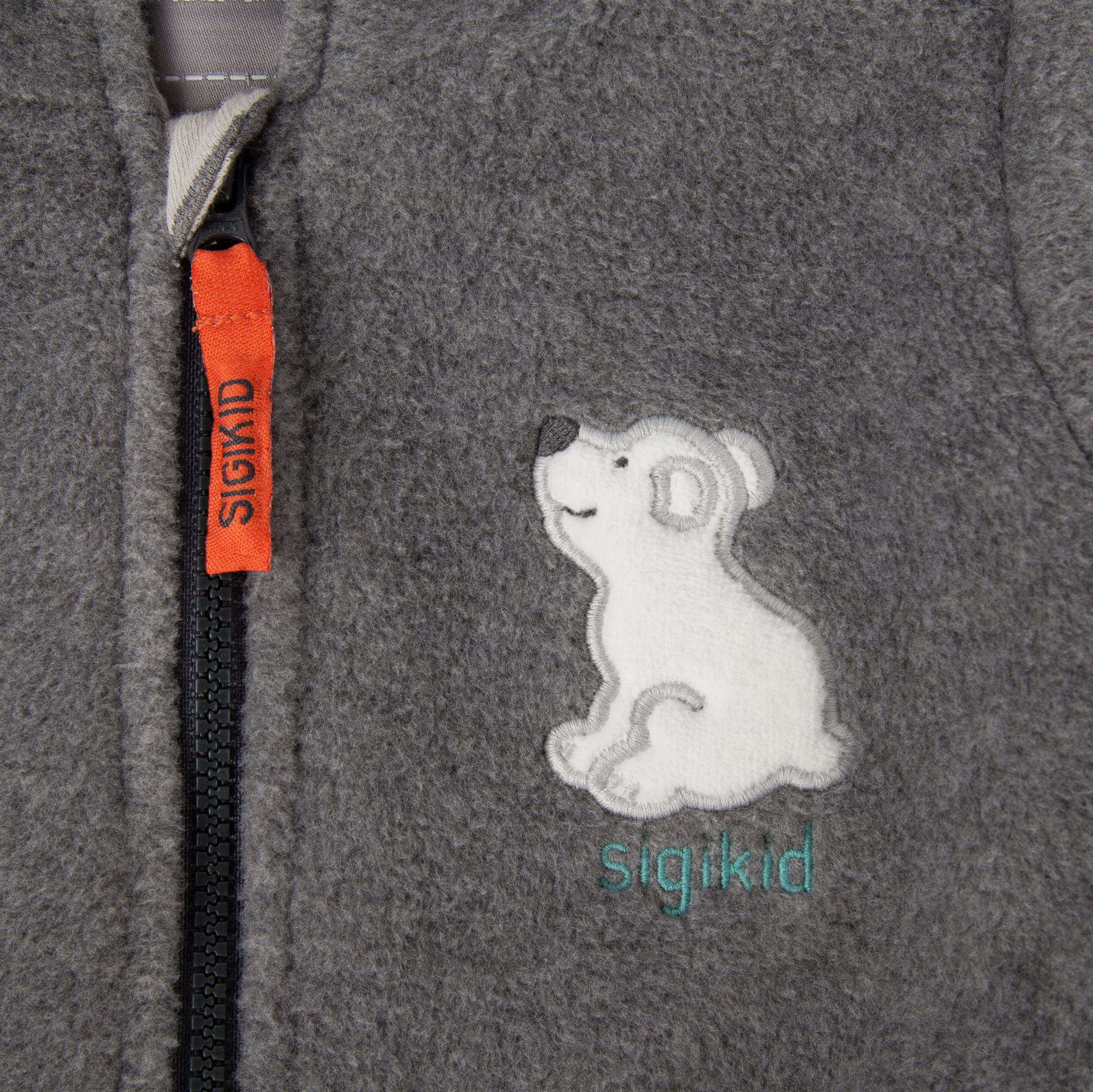 Baby pixie hood fleece overall polar bear, pockets, lined