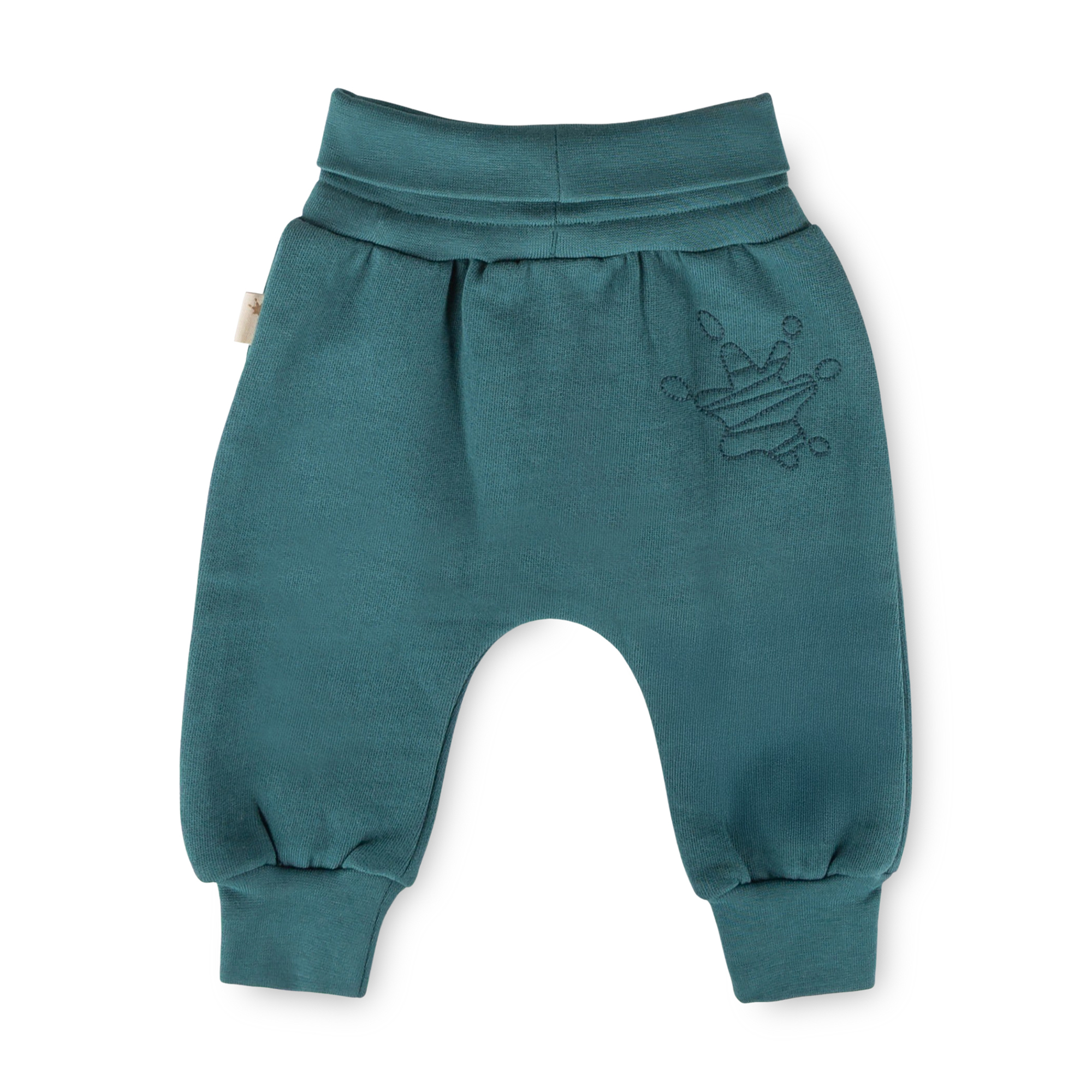 Baby Sweathose Klecks, petrolblau