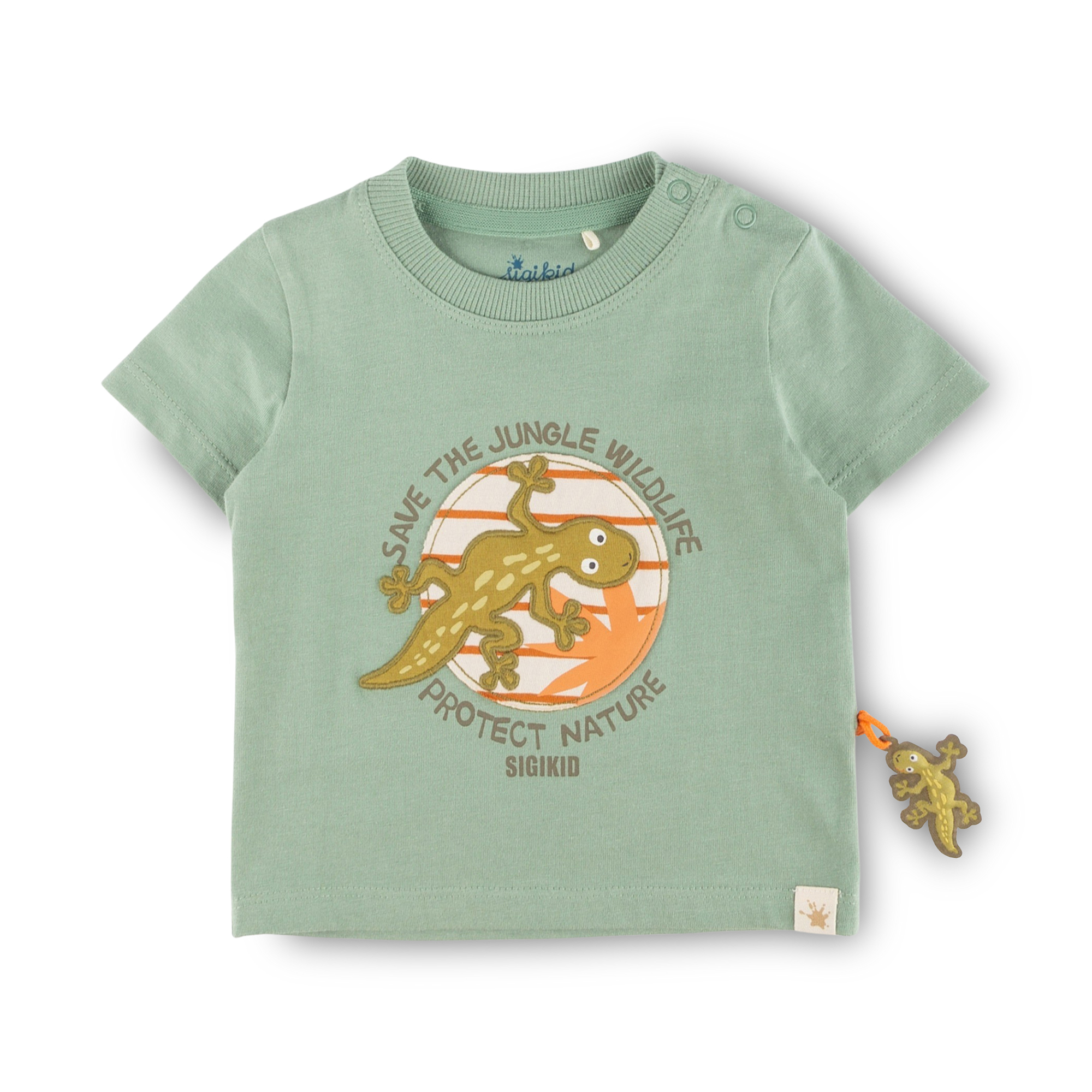 Baby T-shirt soft green, Jungle