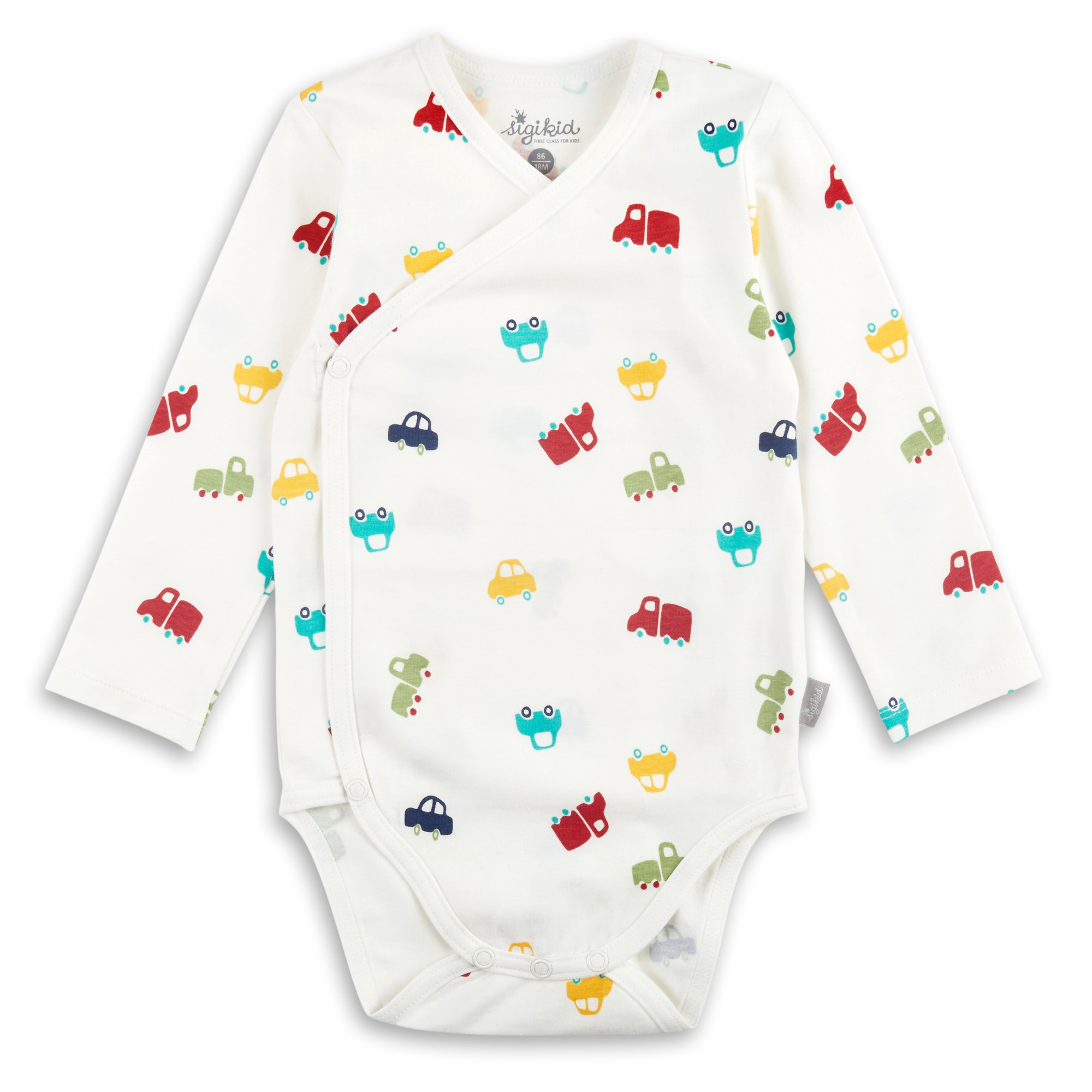 Langarm Baby Body, Auto Print Langarm Baby Body, Auto Print