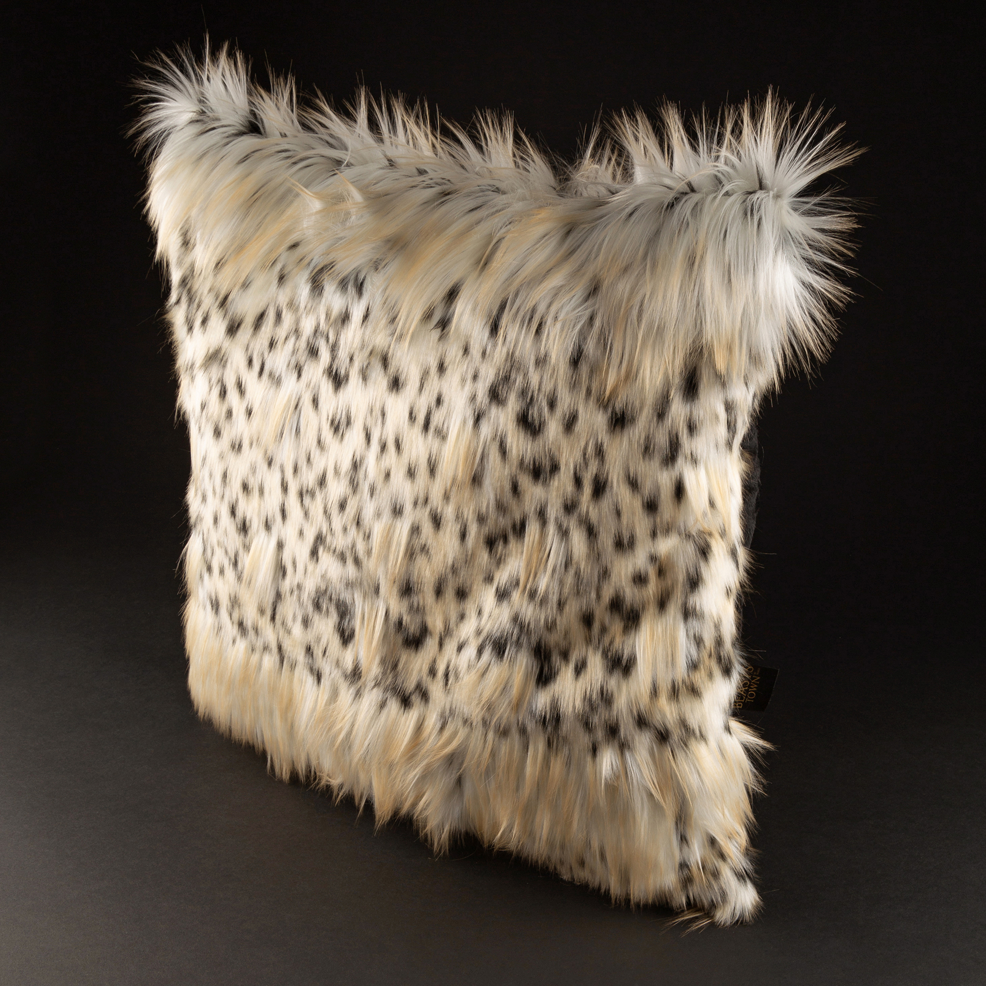 Faux fur plush cushion XXL white/beige/black, Beasts