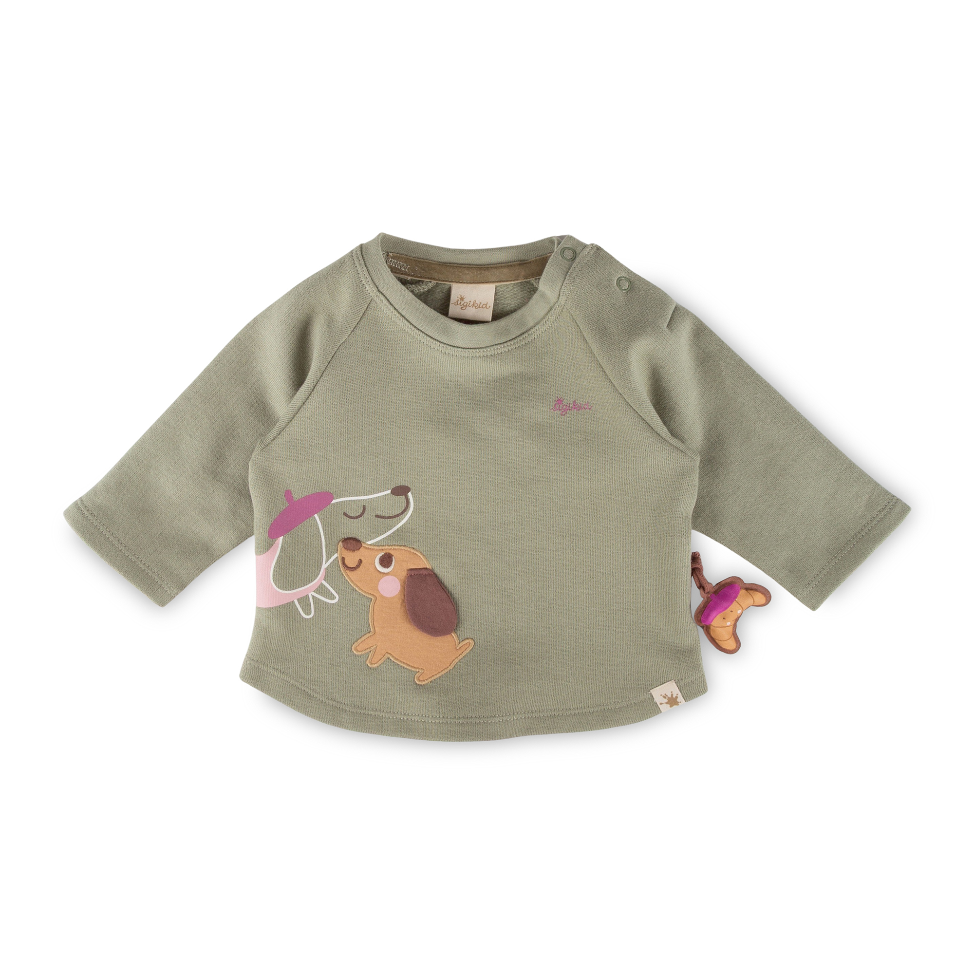 Baby Sweatshirt grün, Petit Croissant
