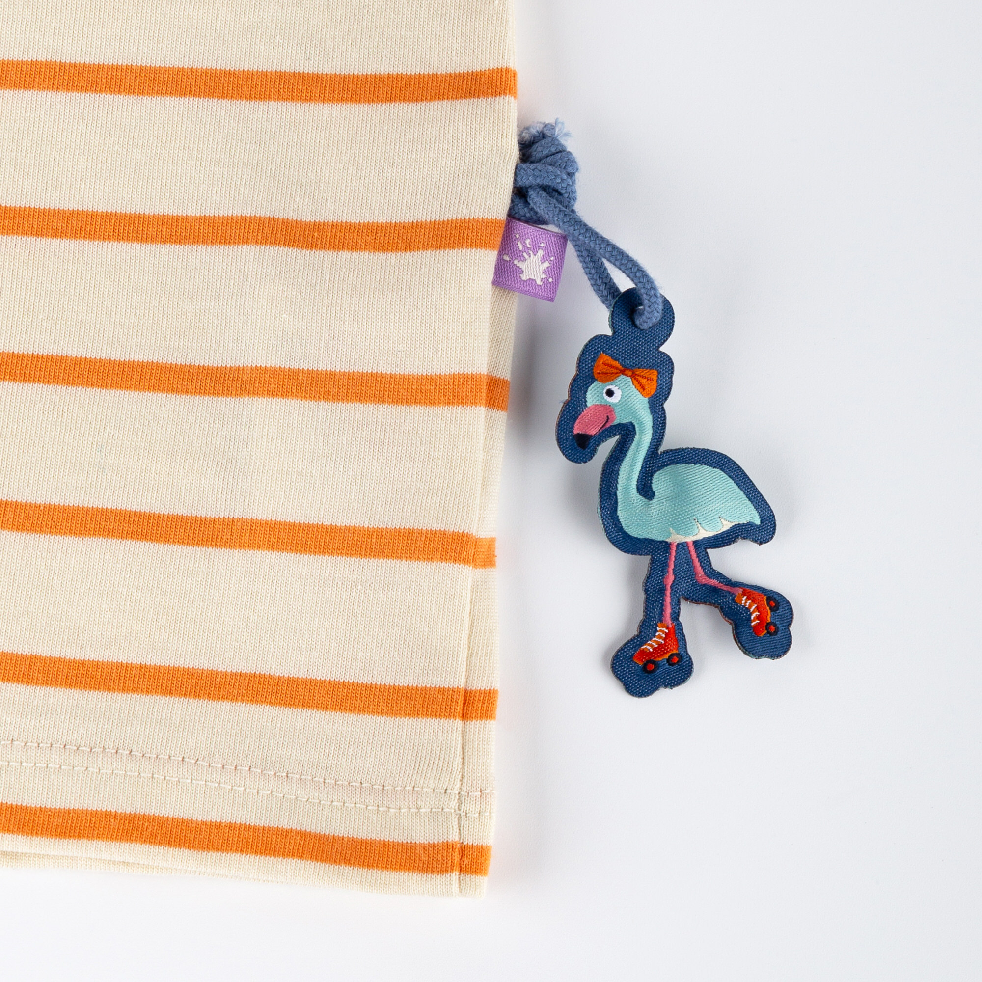 Striped baby T-shirt cream/orange Striped baby T-shirt cream/orange