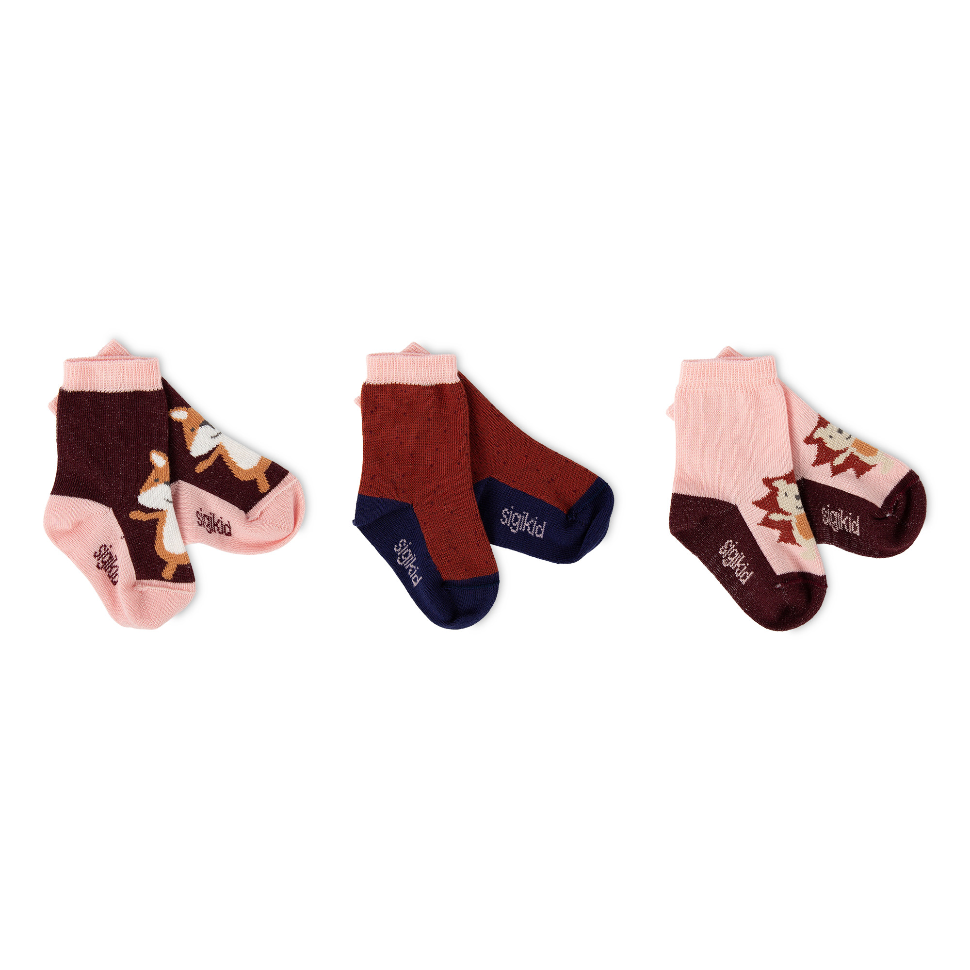 3 pair set baby socks hedgehog/squirrel 3 pair set baby socks hedgehog/squirrel