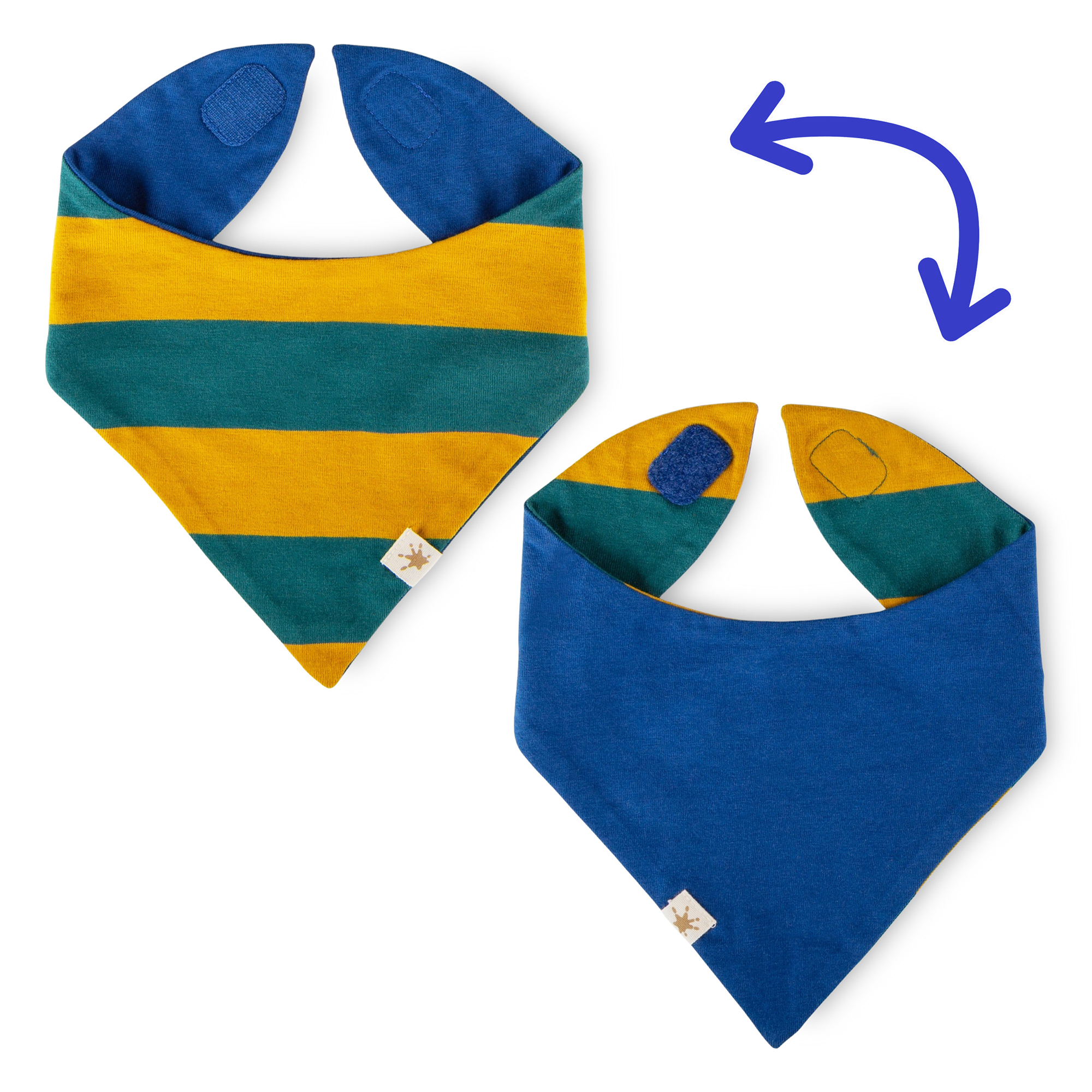 Baby Wendehalstuch, blau oder gestreift