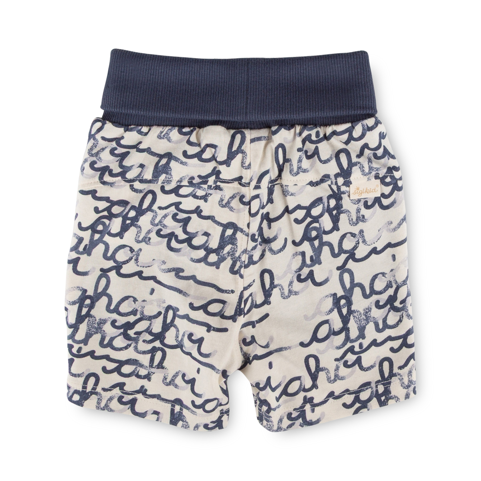 Baby Bermuda mit "Ahoi" Print, weiß