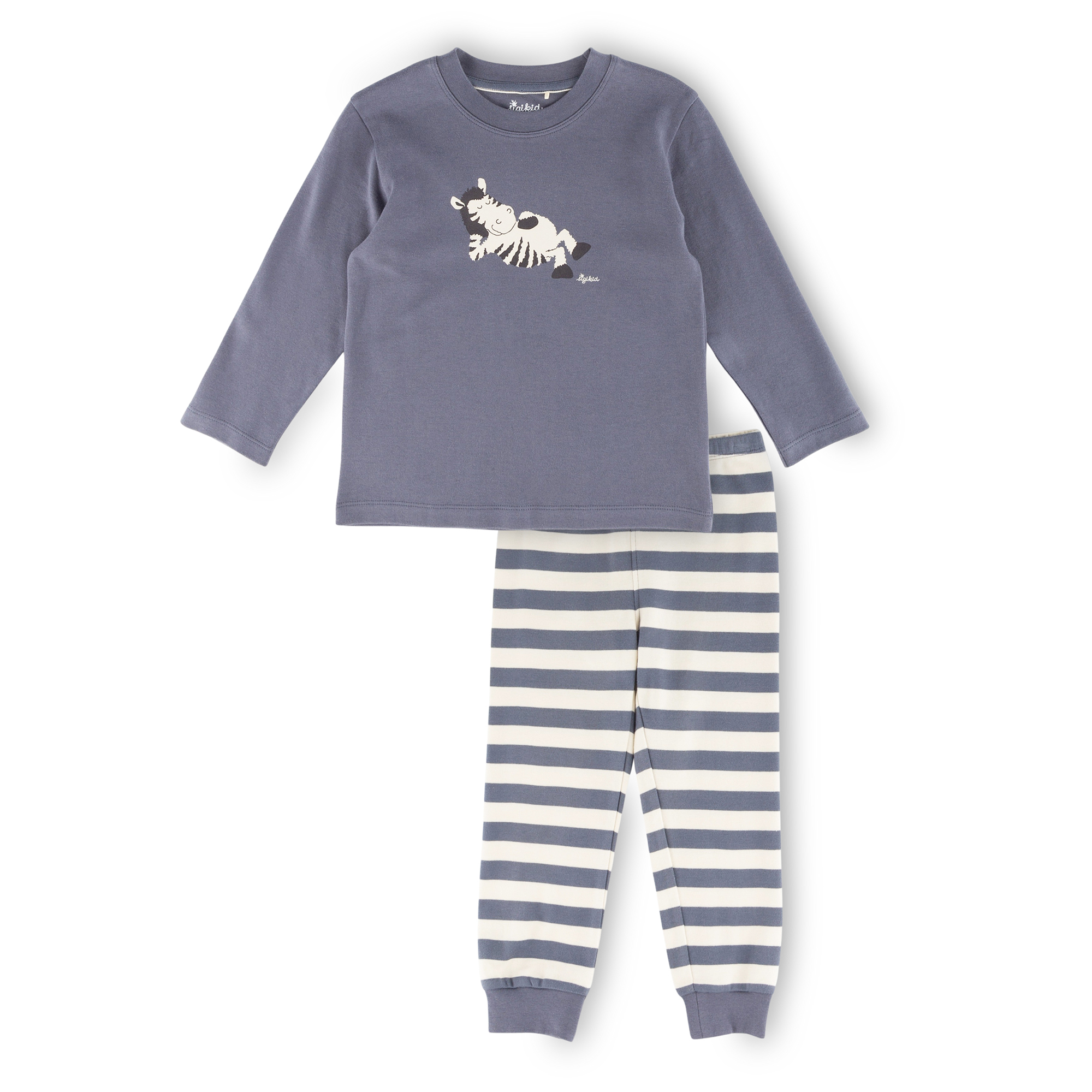 Kinder Schlafanzug  Zebra lang, lila-weiß