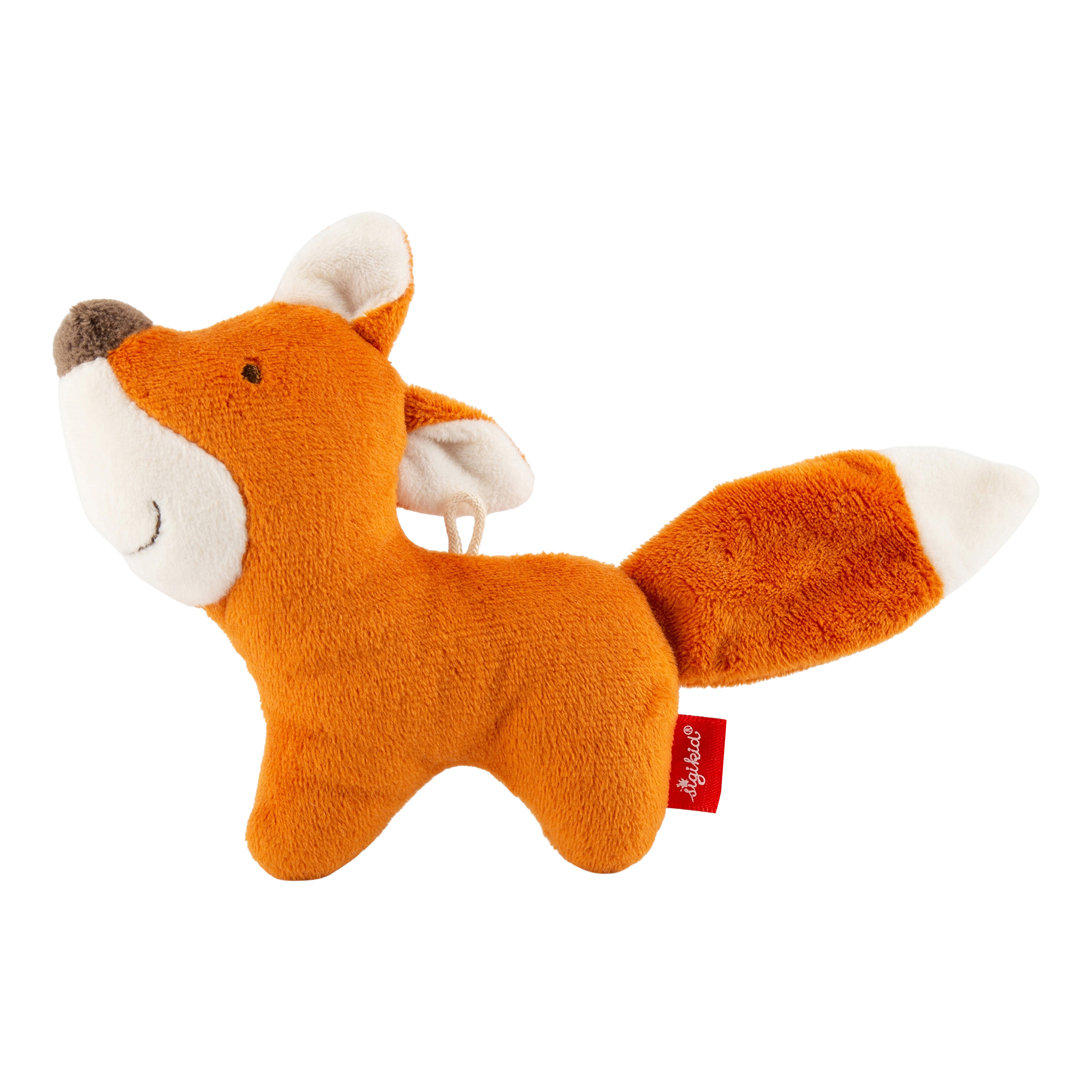 Baby grasping soft toy rattle fox